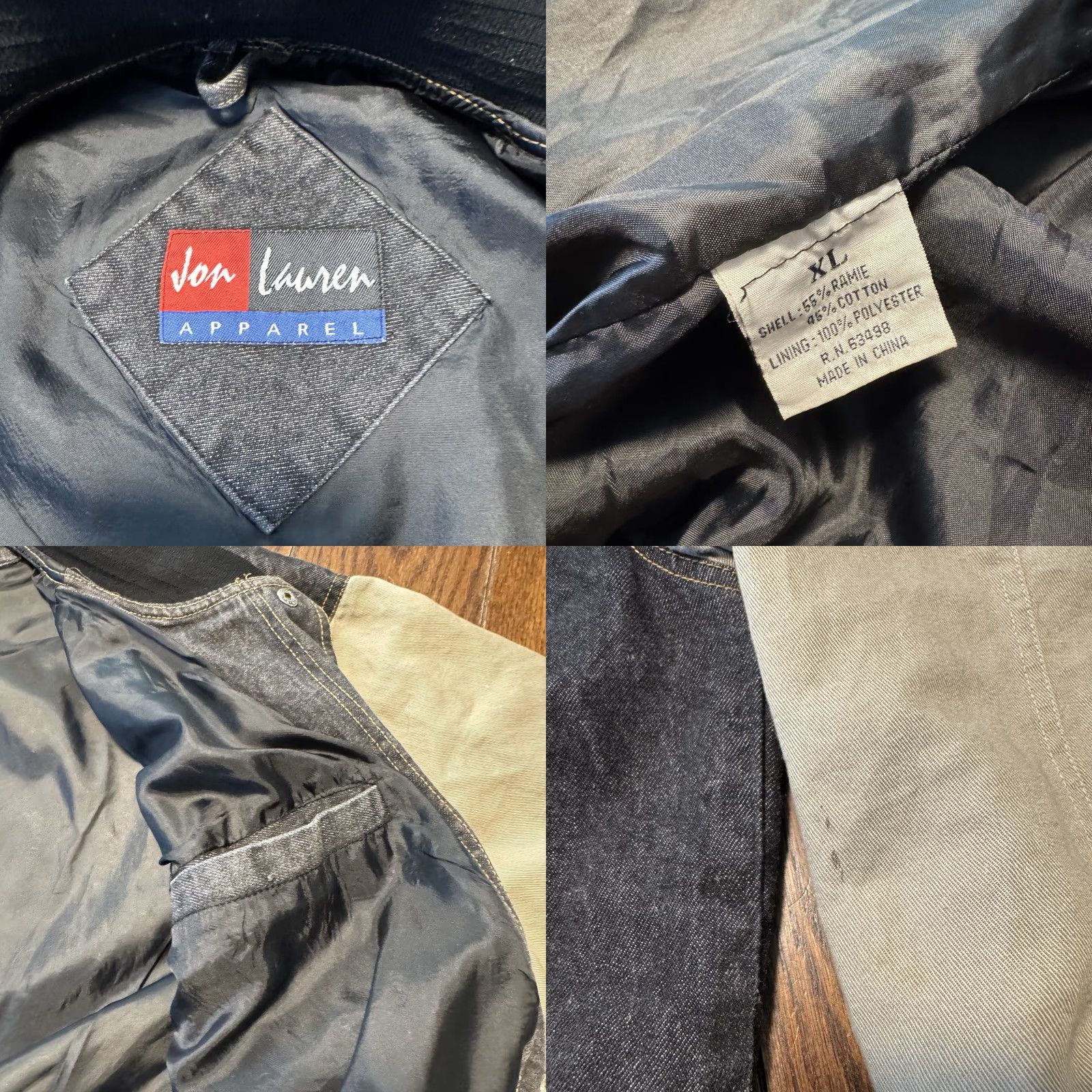 Vintage VINTAGE VTG Wildlife Jon Lauren Apparel Denim Varsity Bomber Jacket Men’s XL Wolf Buck Size US L / EU 52-54 / 3 - 8 Thumbnail