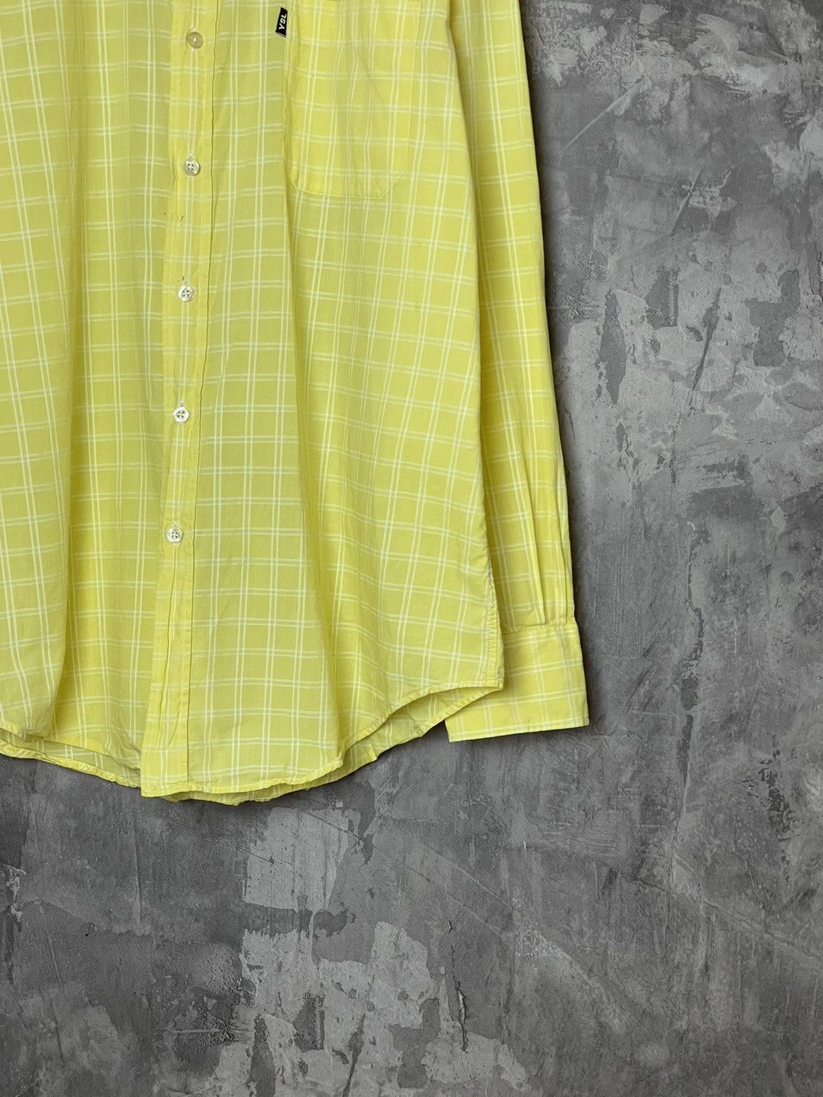 Vintage × Yves Saint Laurent Vintage Check Yves Saint Laurent Pour Homme Button Up Shirt Size US L / EU 52-54 / 3 - 4 Thumbnail