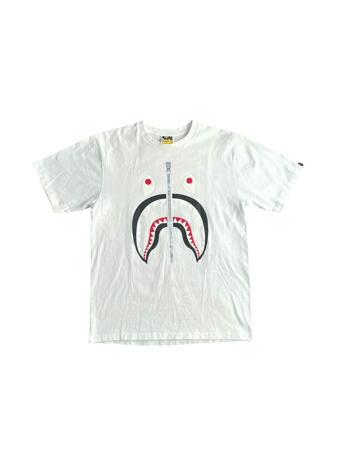 Bape White Bape Shark T-Shirt Size US L / EU 52-54 / 3 - 1 Thumbnail