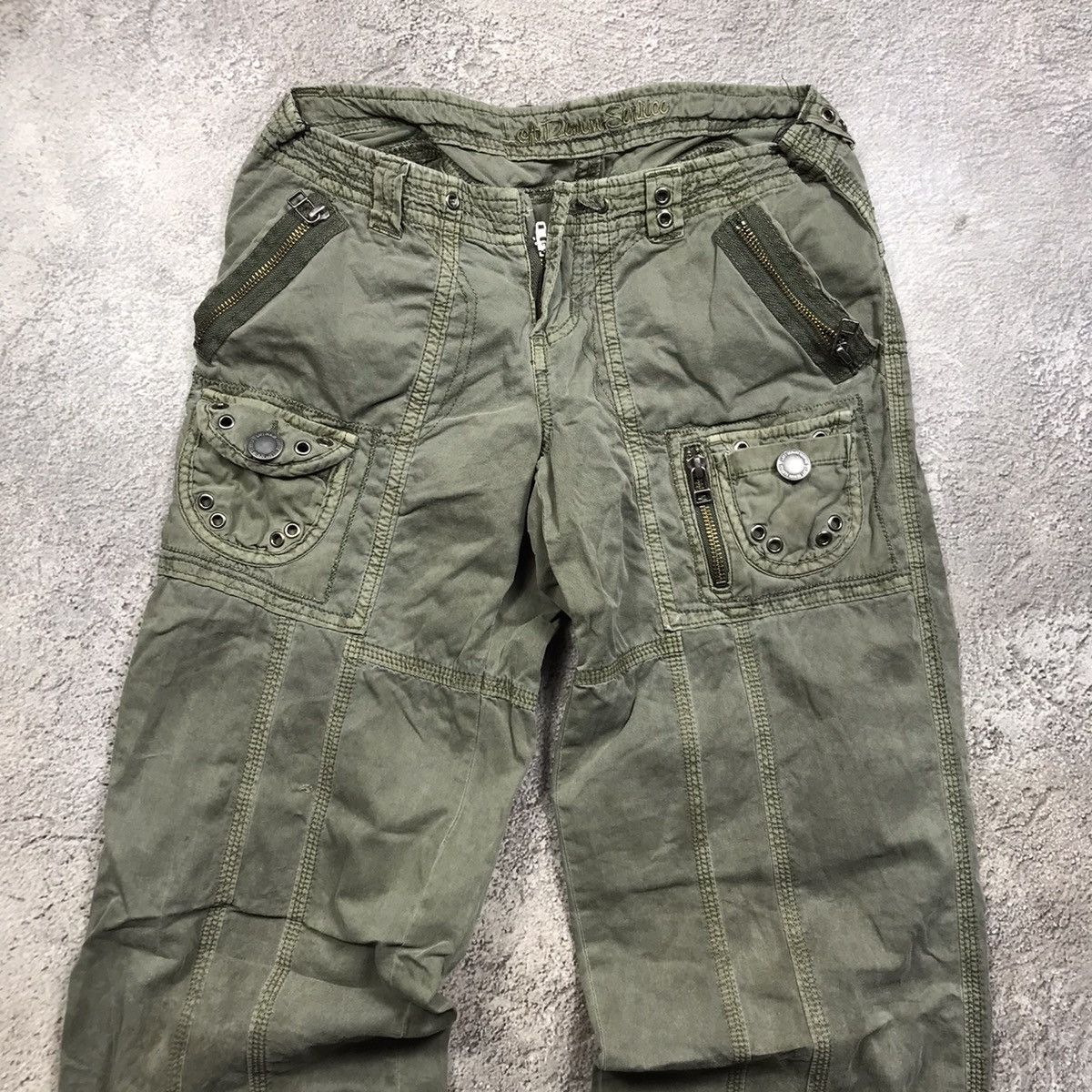 Vintage Vintage 90s Baggy Cargo Pants Parachute Tapered Grunge 26 Size 26" / US 2 / IT 38 - 3 Thumbnail