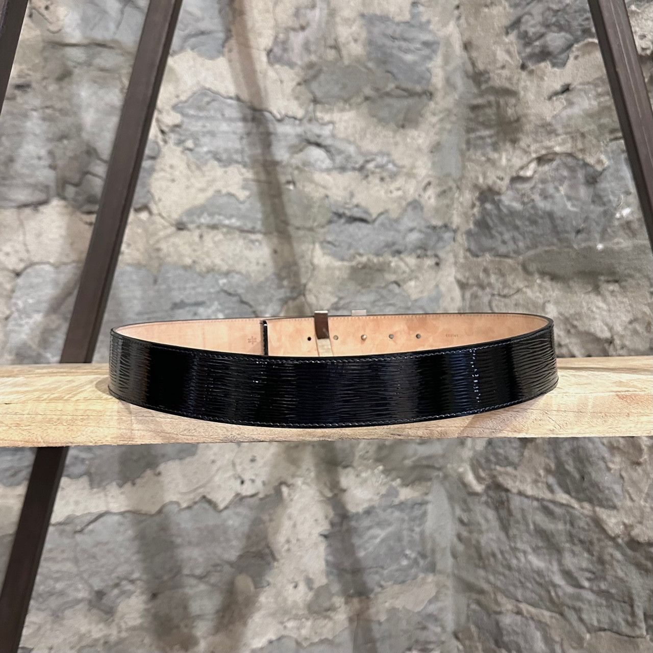Louis Vuitton Louis Vuitton Black Epi Electric LV Initiales 40mm Belt Size 32 - 5 Thumbnail