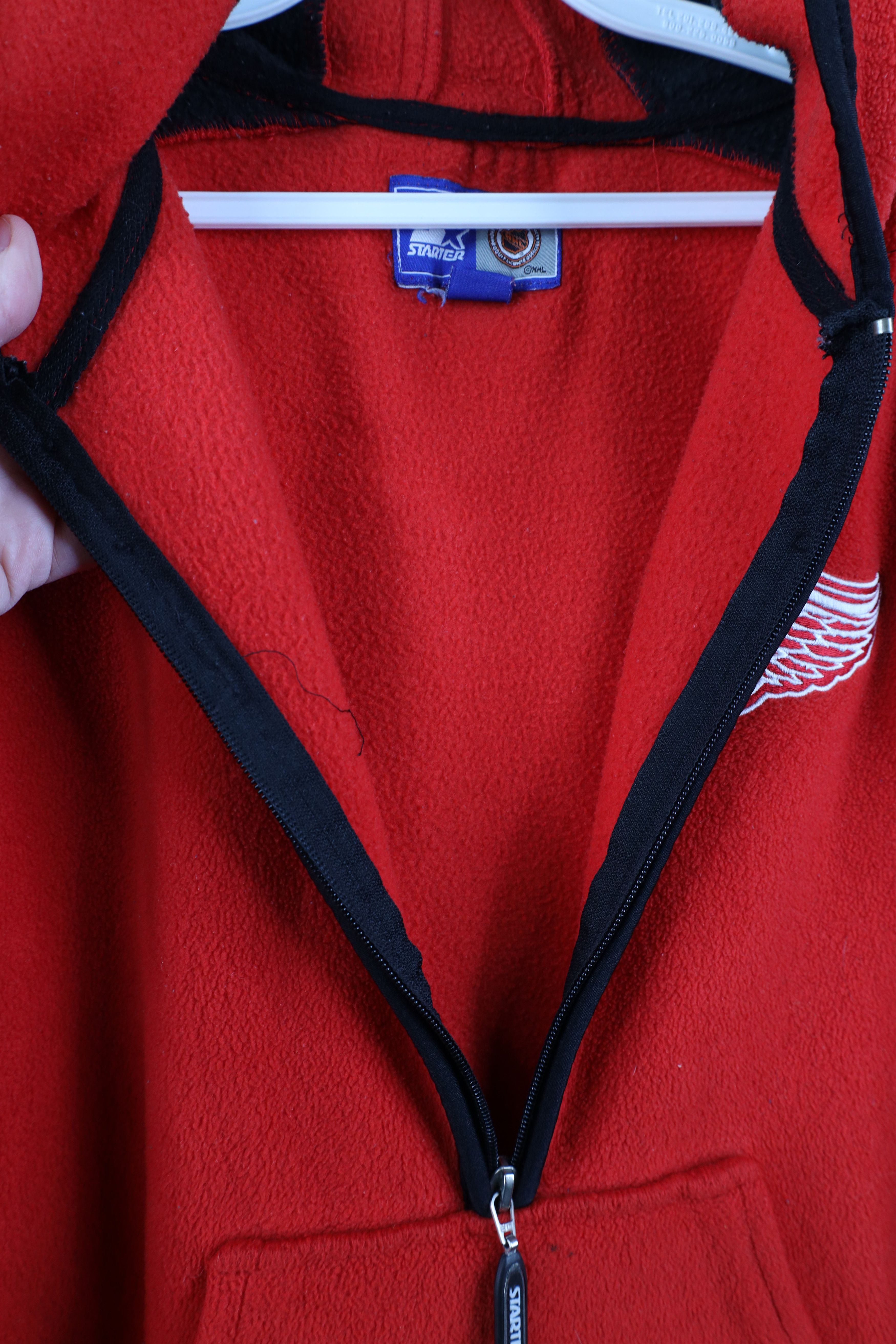 Starter Vintage 90s Starter Detroit Red Wings Hockey Fleece Hoodie Size L / US 10 / IT 46 - 9 Thumbnail