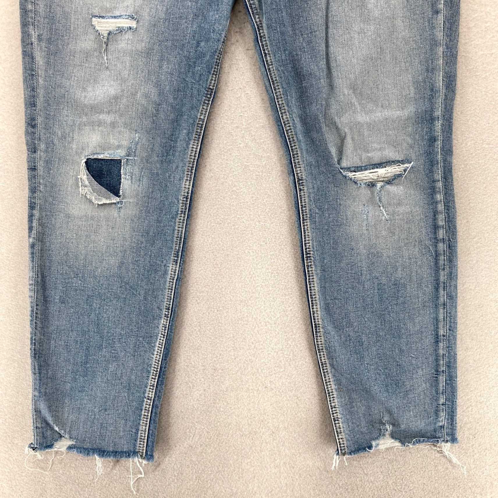 Silver Jeans Co. Silver Jeans Suki Slim Ankle Jeans Womens Light Blue Distressed 34x27 Stretch Denim Cotton Spandex 5-Pocket Logo Cowboy Grunge Rock Mens? Womens Size 24" / US 00 / IT 34 - 3 Thumbnail