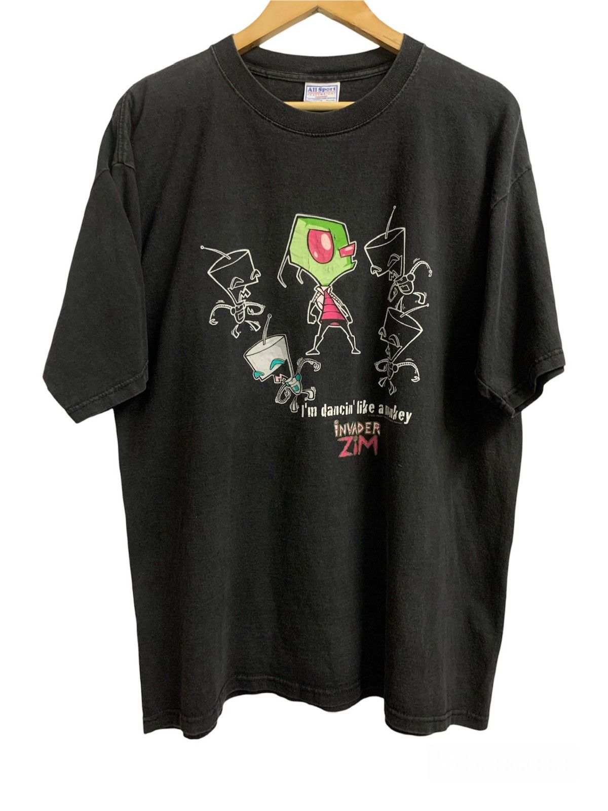 image of Cartoon Network x Nickelodeon Vintage 2001 Invader Zim Promo XL Movie Tee in Black, Men's