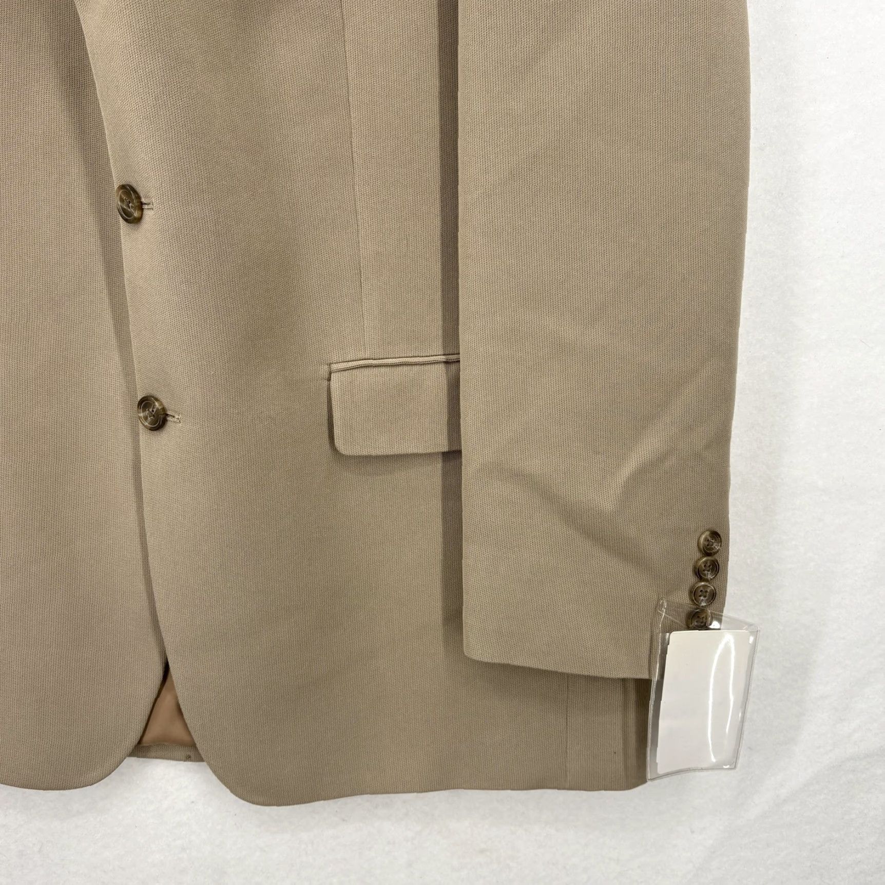 Chaps Chaps Blazer Mens 42L Tan Beige Sport Coat Three Button Workwear Business NWT Size 42R - 3 Thumbnail