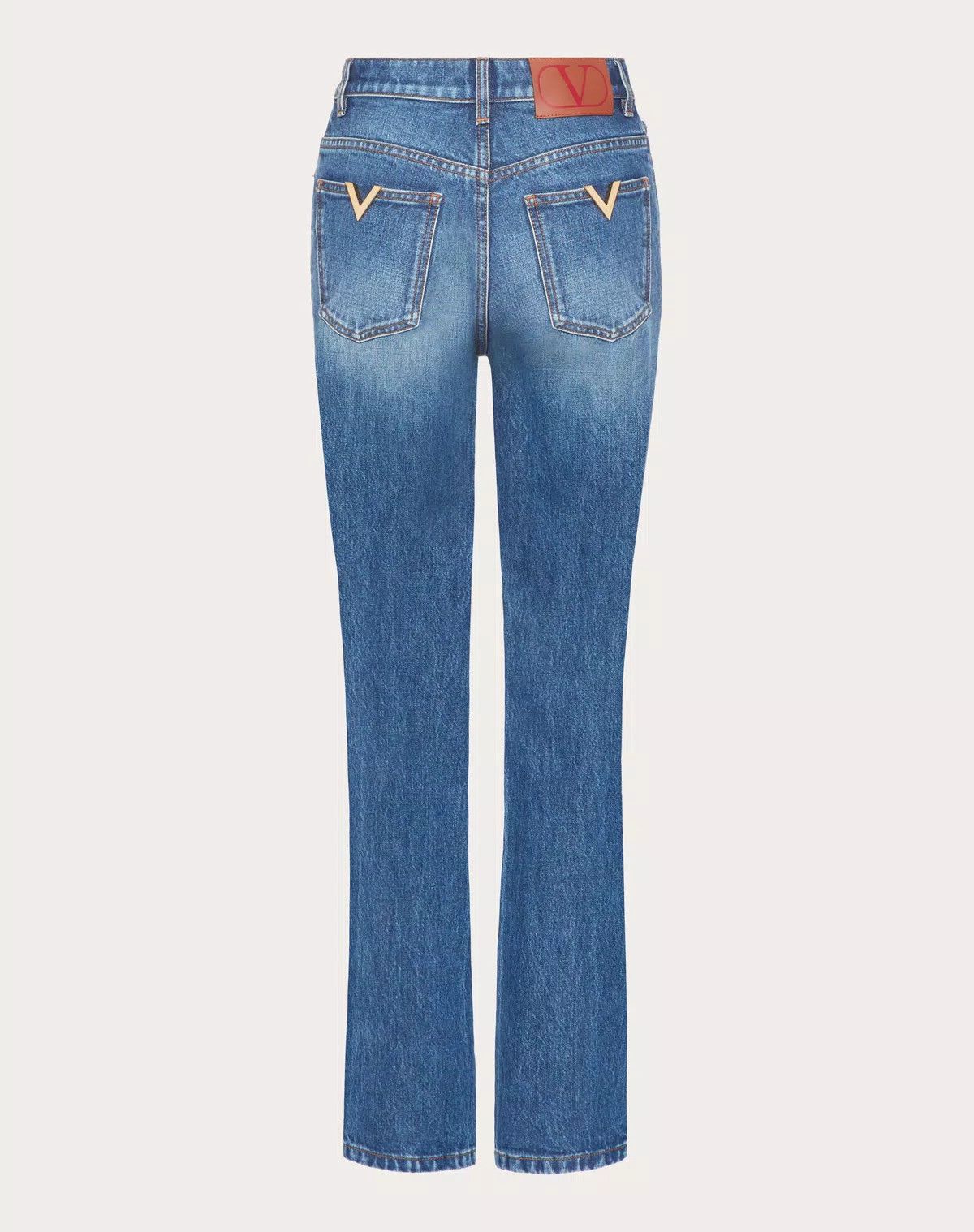 Valentino o1s1wg110625 Denim Trousers in Denim Blue Size 24" / US 00 / IT 34 - 2 Thumbnail