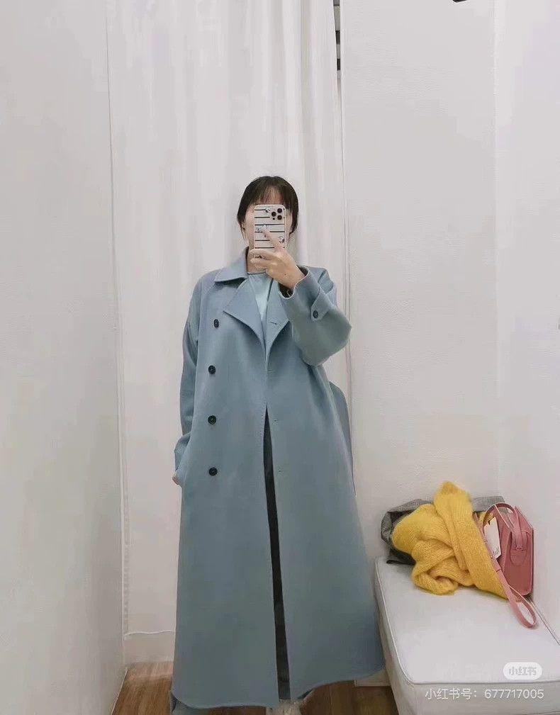 Max Mara Max Mara Haze blue osol 100% camel hair coat Size L / US 10 / IT 46 - 9 Thumbnail