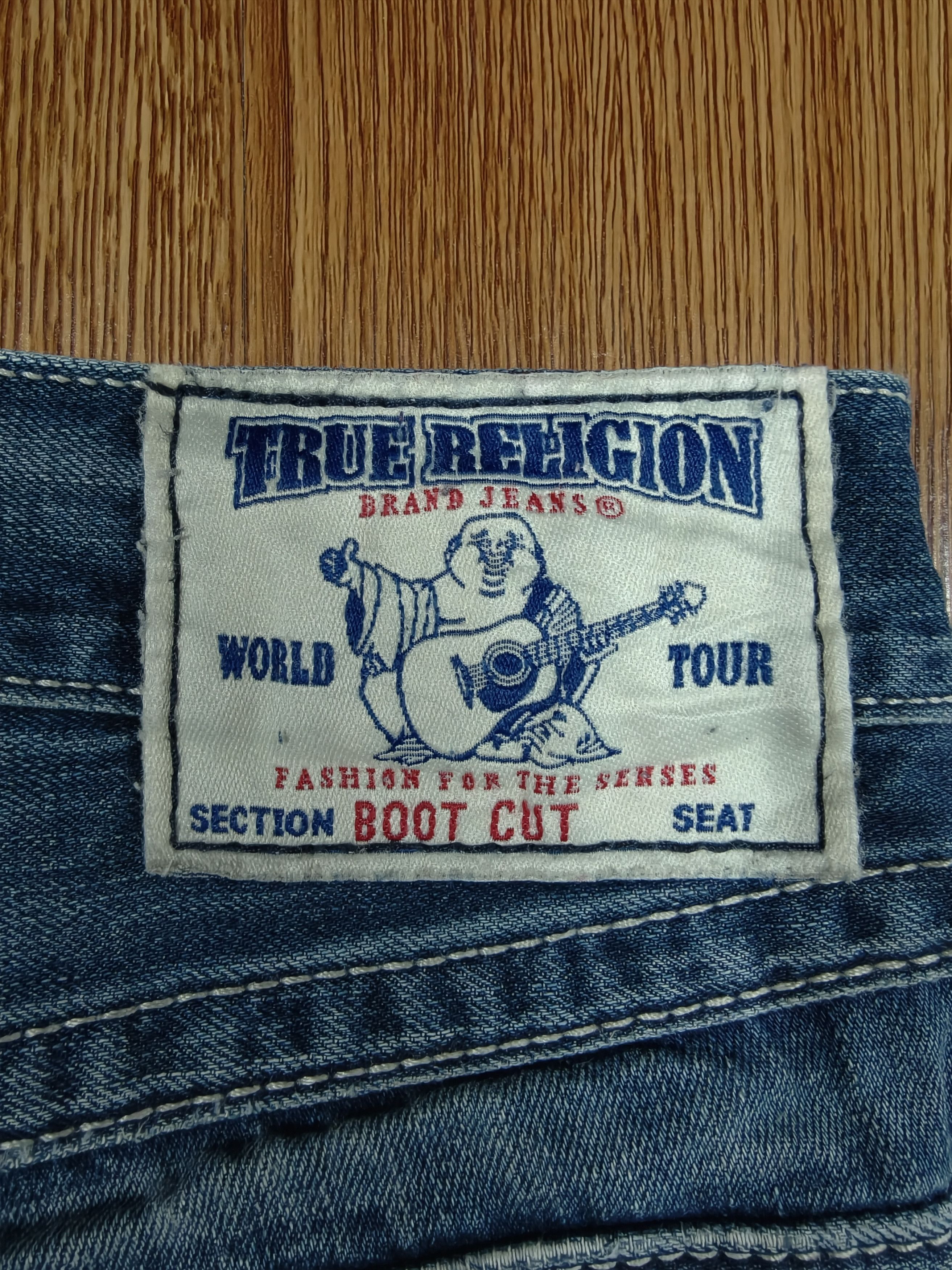 True Religion Y2K True Religion Boot Cut White Stitch Super T Flares 2000s Size US 31 - 3 Thumbnail