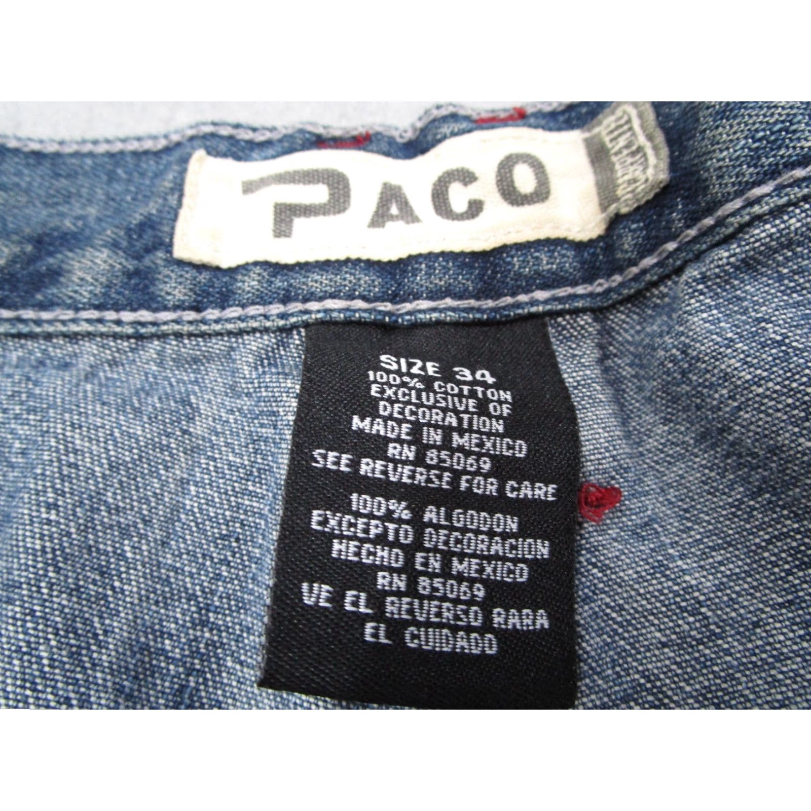 Vintage VINTAGE PACO Denim Shorts Carpenter Style 34 Men Blue 13" Inseam 5-Pocket Workwear 90s Grunge Mens Size US 34 / EU 50 - 2 Thumbnail
