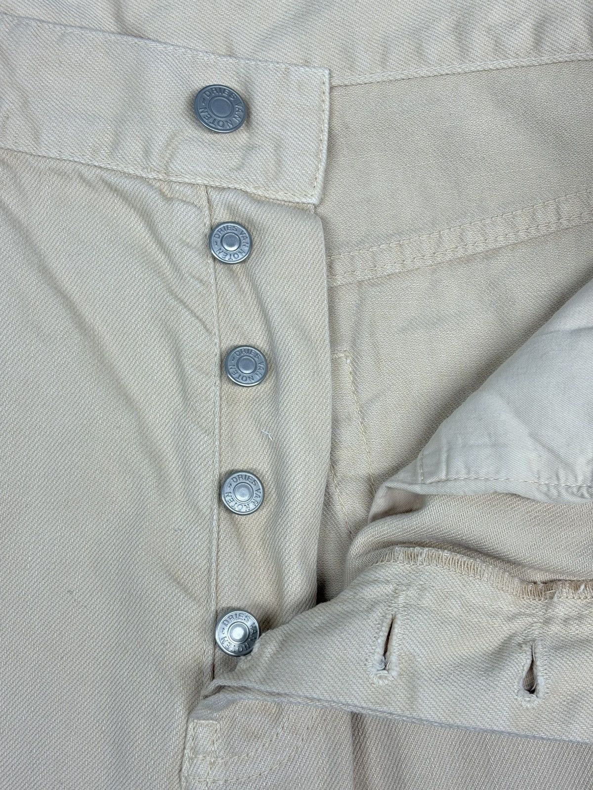 Dries Van Noten Dries Van Noten Straight Beige Denim Jeans Size US 29 - 20 Thumbnail