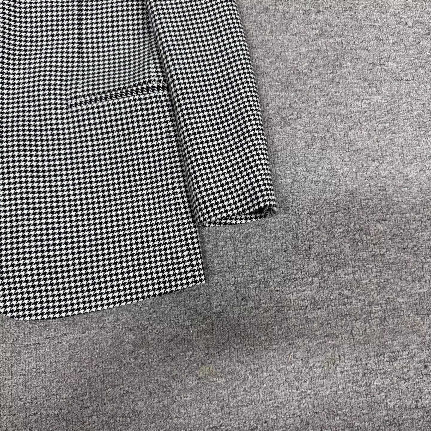 Saint Laurent Paris SLP Houndstooth Velvet-Collar Single-Breasted Blazer 36 Size XS / US 0-2 / IT 36-38 - 4 Thumbnail