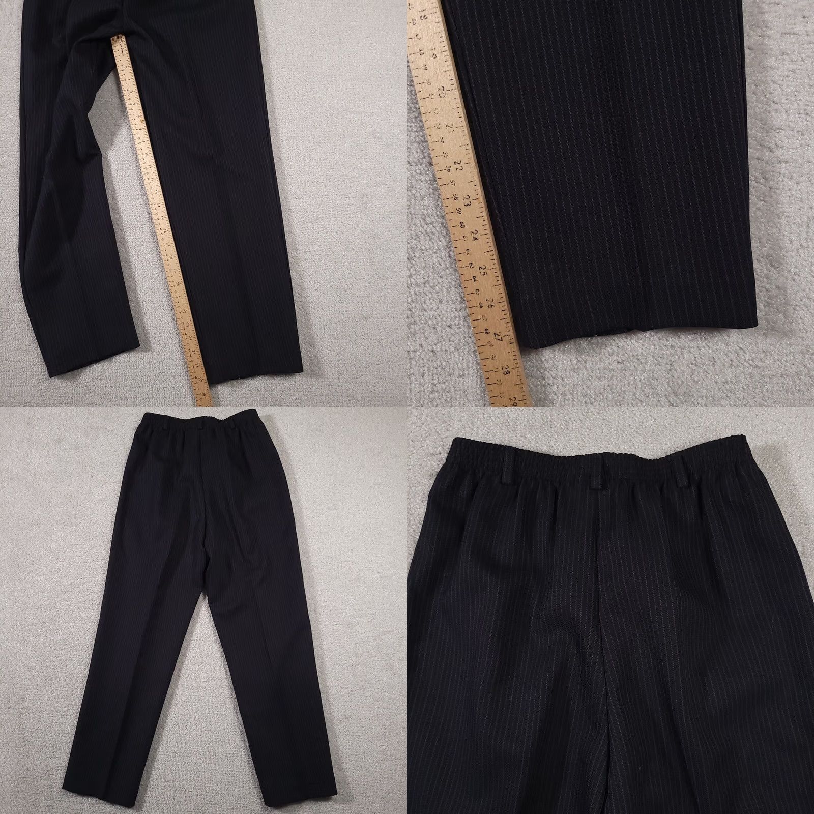 Vintage VINTAGE Alfred Dunner Pants Womens 12 Blue Pinstripe Trousers USA Classic Belt Loops Vtg Size 34" / US 12 / IT 48 - 8 Thumbnail