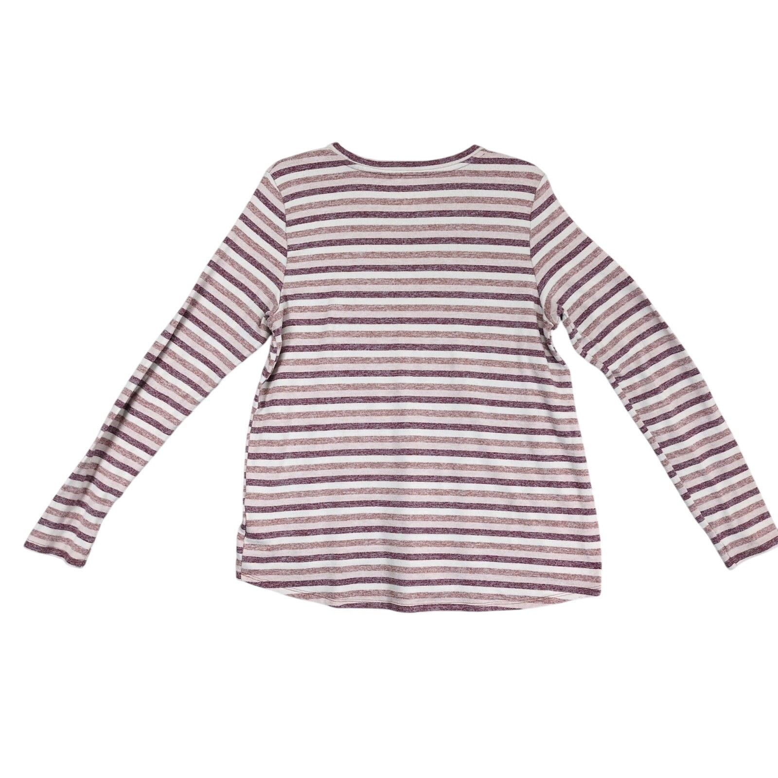 American Eagle Outfitters American Eagle Soft & Sexy Plush Women's L Striped Top Size L / US 10 / IT 46 - 3 Thumbnail