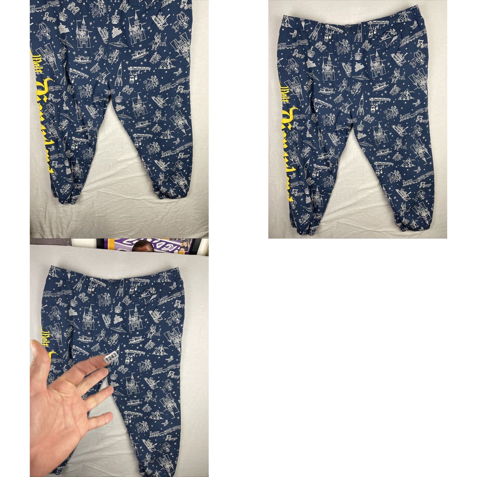 Disney Disney Sweatpants Mens 3XL Blue Mickey Mouse Tapered Pants Disneyland Resort Sweatpants Size US 39 - 9 Thumbnail