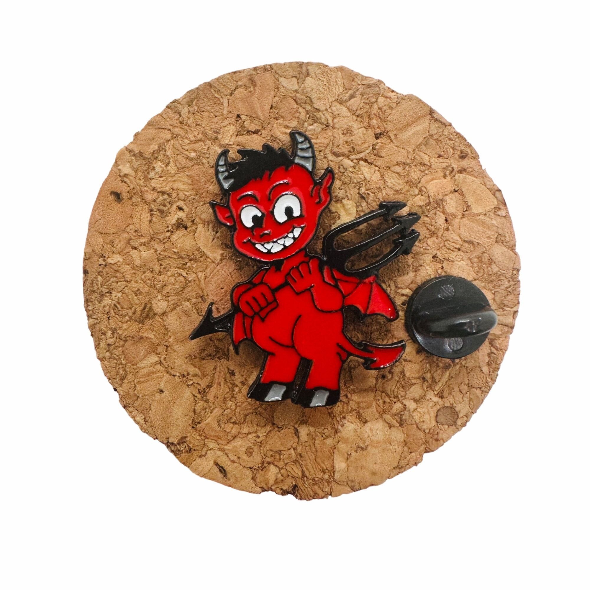 Other ✨Hell Devil Imp Enamel Pins Red Fire Head Vampire Badge Broo Size ONE SIZE - 2 Thumbnail