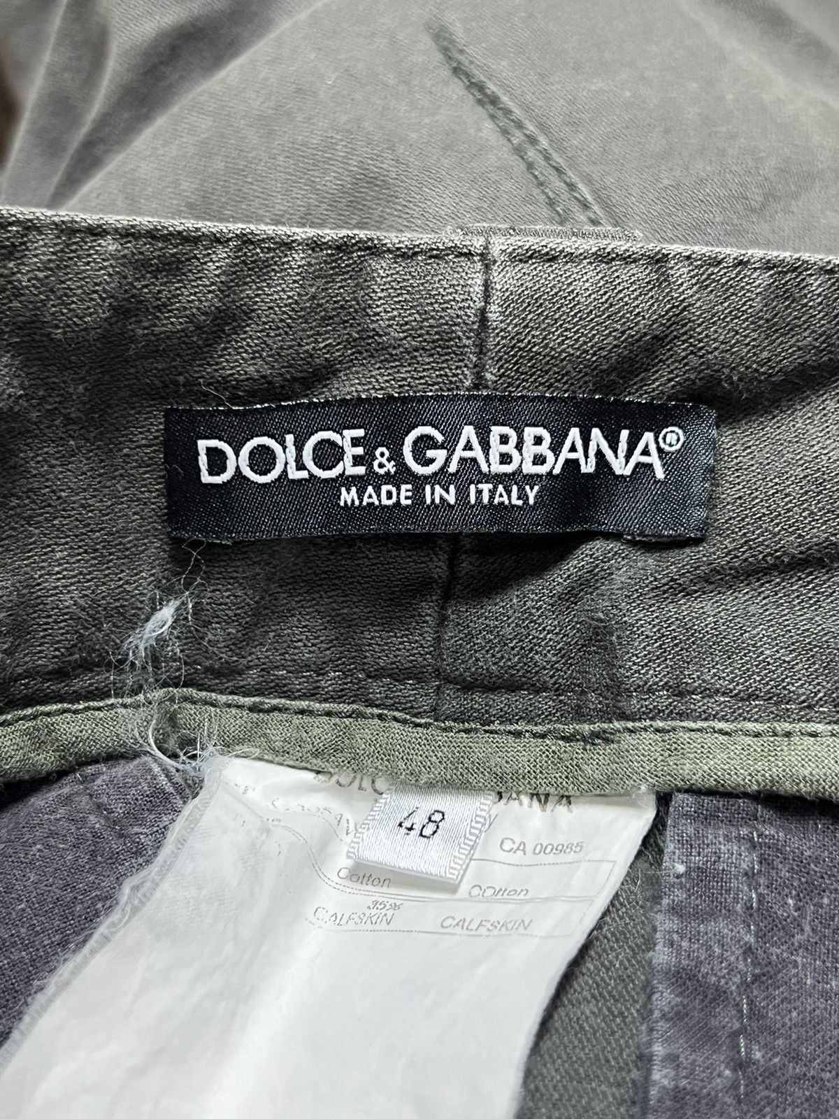 Dolce & Gabbana Dolce&Gabbana Military Moleskin Pocket Cargo Pants Size US 32 / EU 48 - 3 Thumbnail