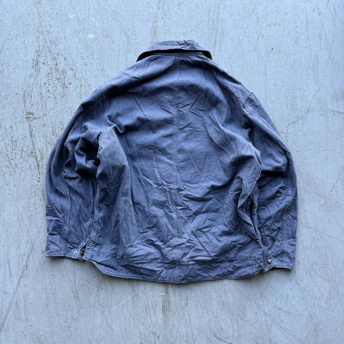 Carhartt × Vintage Vintage Carhartt Gray Distressed Jacket Cropped Workwear Size US XL / EU 56 / 4 - 4 Thumbnail