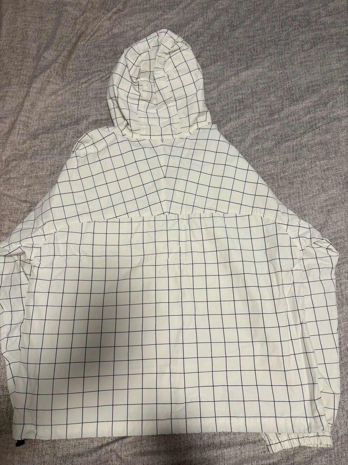 Supreme White Grid Pattern Hooded Anorak Jacket - L Size US L / EU 52-54 / 3 - 5 Thumbnail