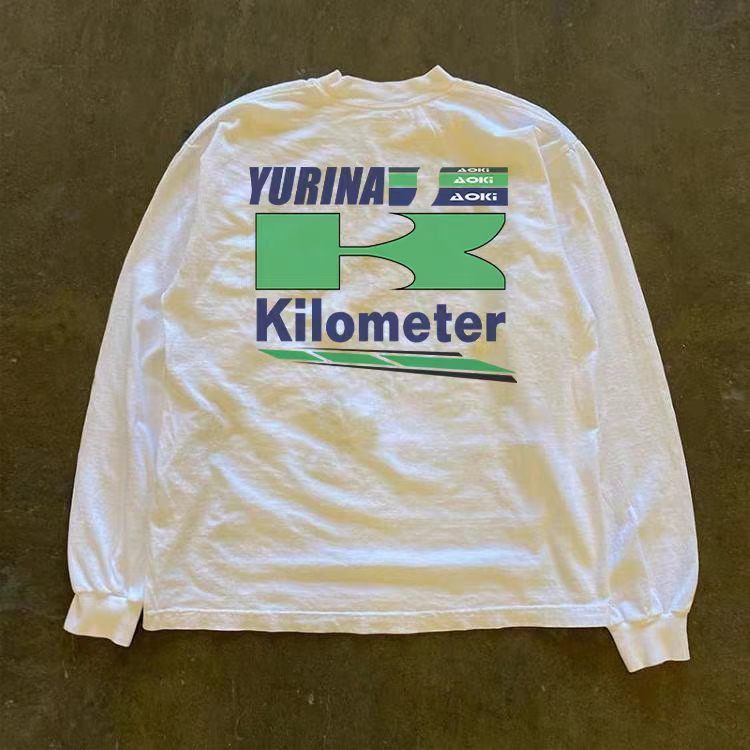 Vintage White washed vintage motorcycle print long-sleeved t-shirt Size US M / EU 48-50 / 2 - 2 Thumbnail