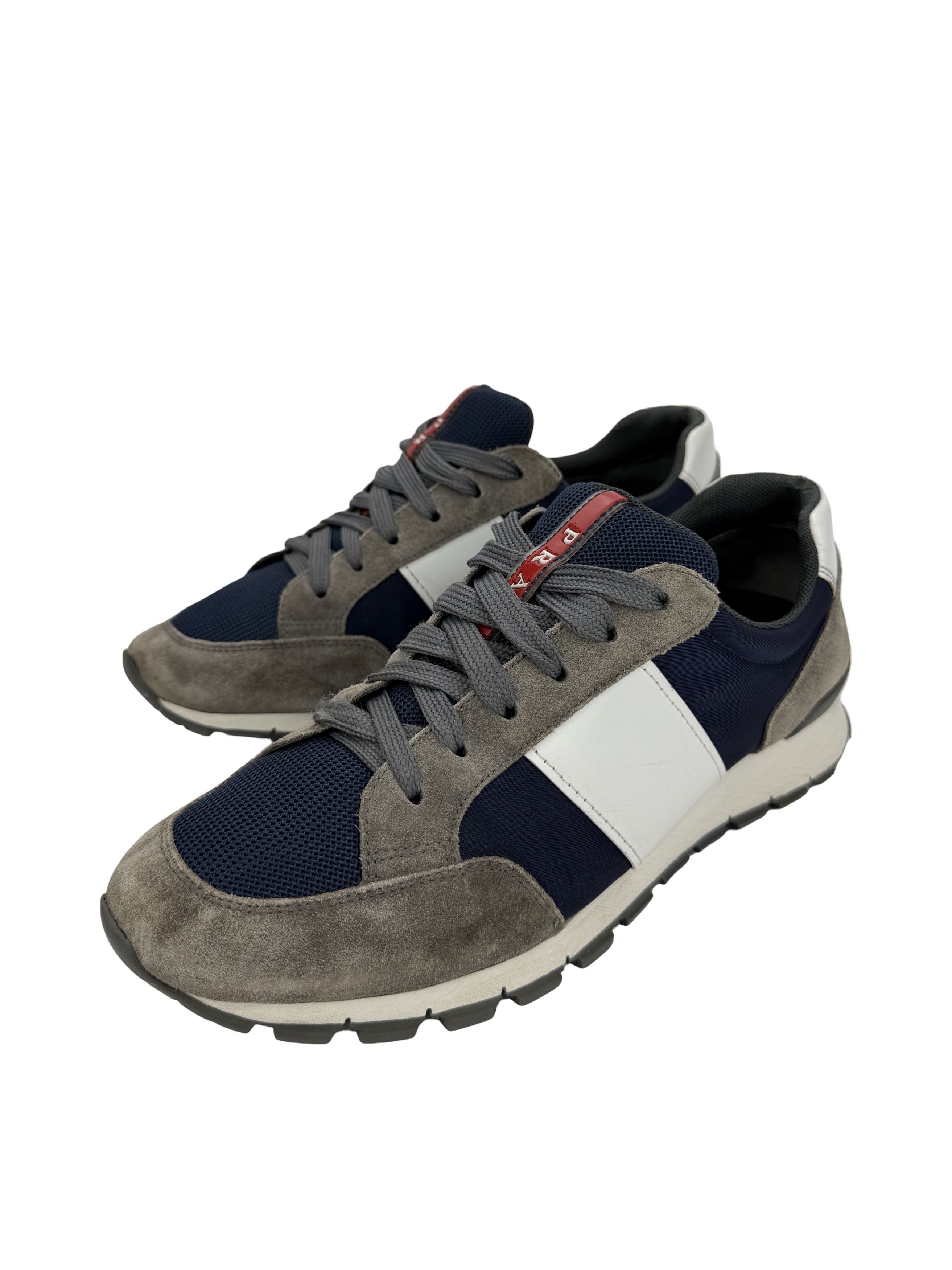 Prada Prada Matchrace Gray Suede Low Top Sneakers Shoes Size US 7.5 / EU 40-41 - 1 Thumbnail