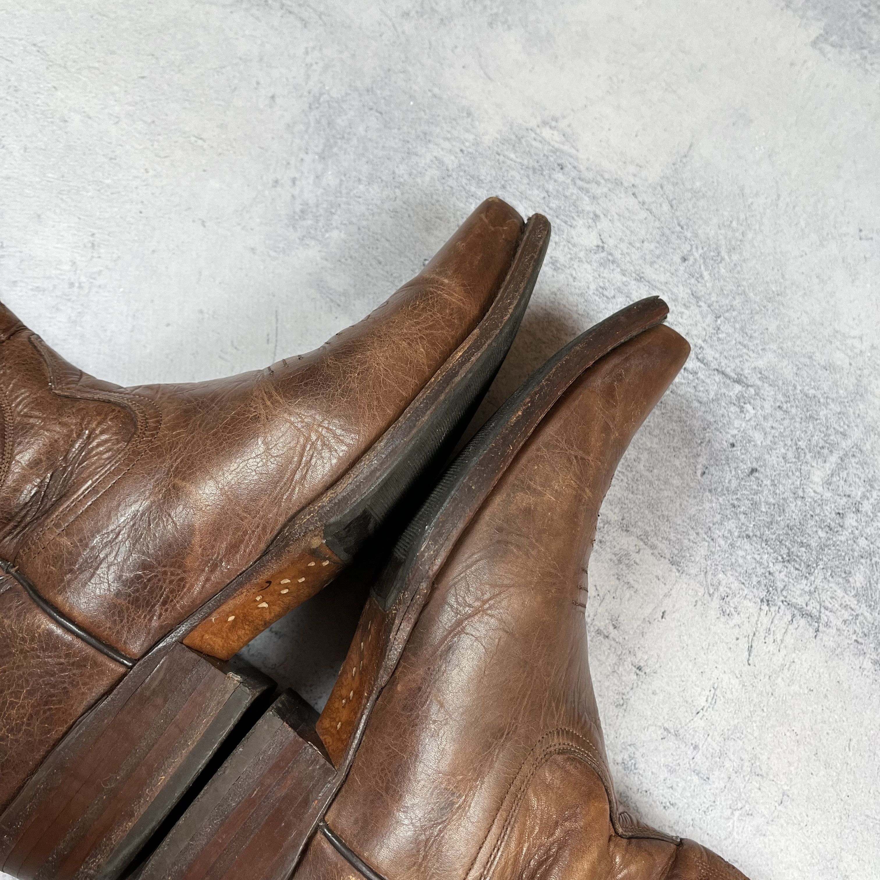 Buffalo London Vintage Buffalo Western Brown Leather Cowboy Boots 90’s Size US 9 / IT 39 - 14 Thumbnail