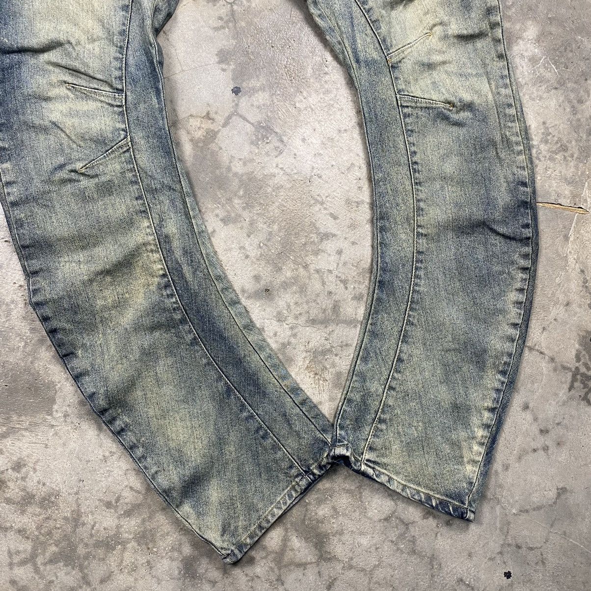 If Six Was Nine × Le Grande Bleu (L.G.B.) × PPFM PPFM Gothic Bondage Acid Washed Jeans Size US 33 - 4 Thumbnail