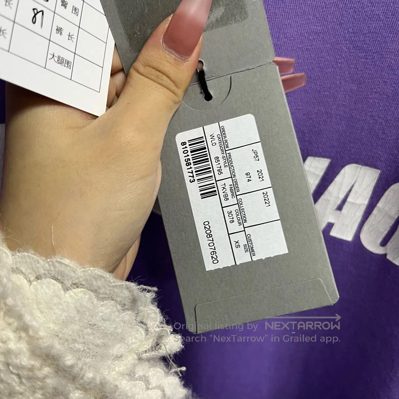 Balenciaga Balenciaga Short-sleeved shirt with a lavender purple prin Size US XS / EU 42 / 0 - 3 Thumbnail