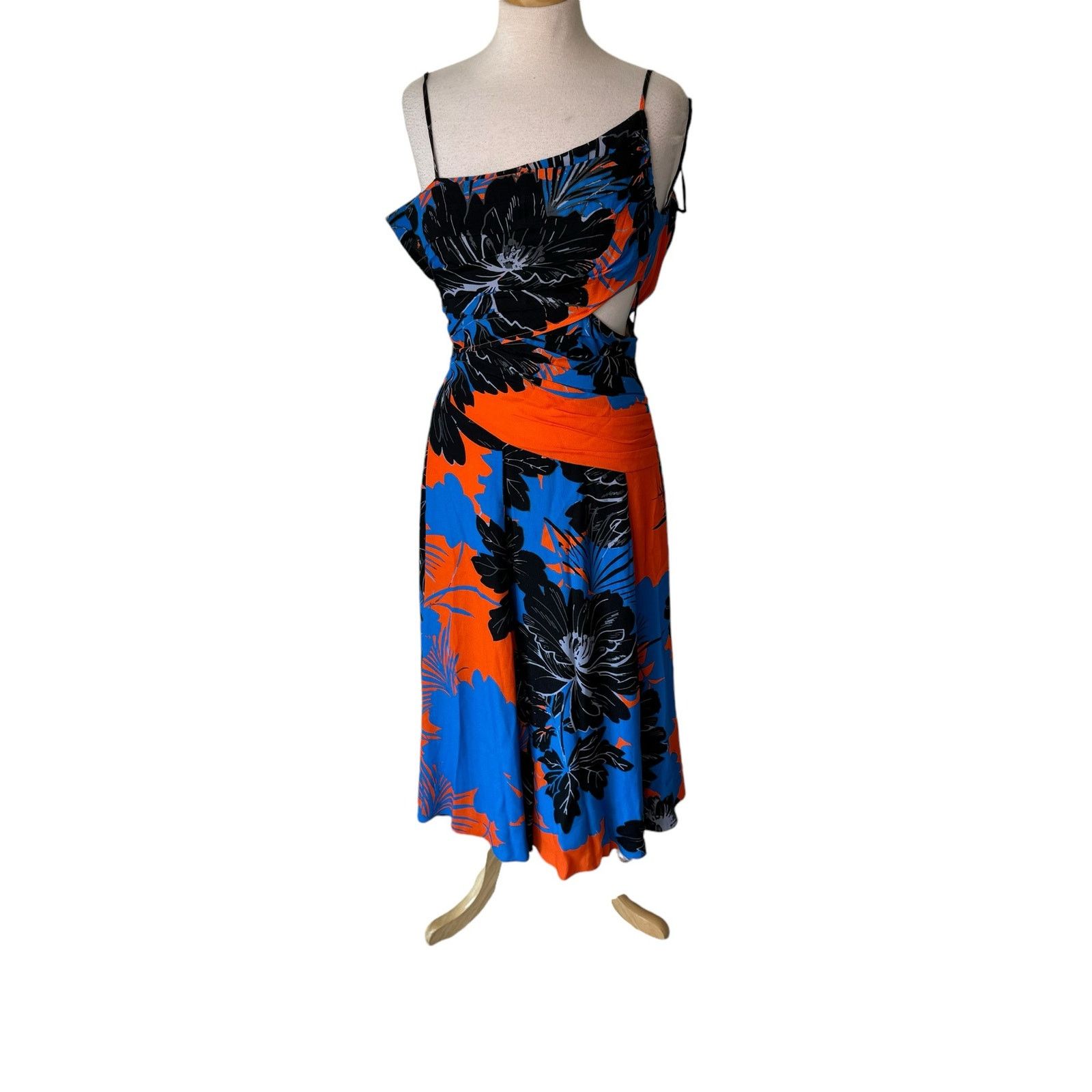 Anthropologie Anthropologie Tracy Reese Printed Asymmetrical Cutout Dress Size XS / US 0-2 / IT 36-38 - 10 Thumbnail