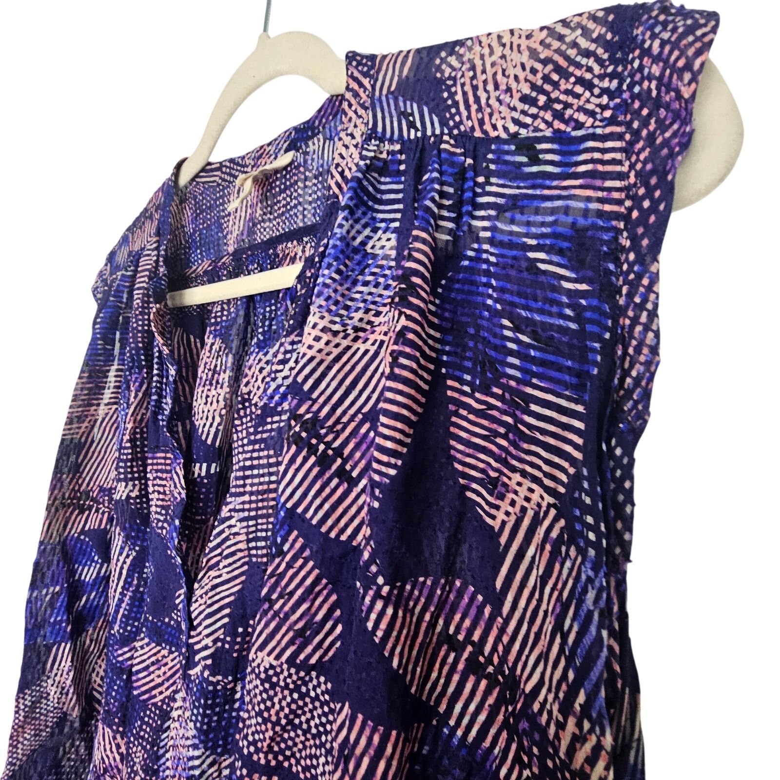 Rebecca Taylor Rebecca Taylor Womens Silk Floral Blouse Size 8 Designer Size M / US 6-8 / IT 42-44 - 4 Thumbnail