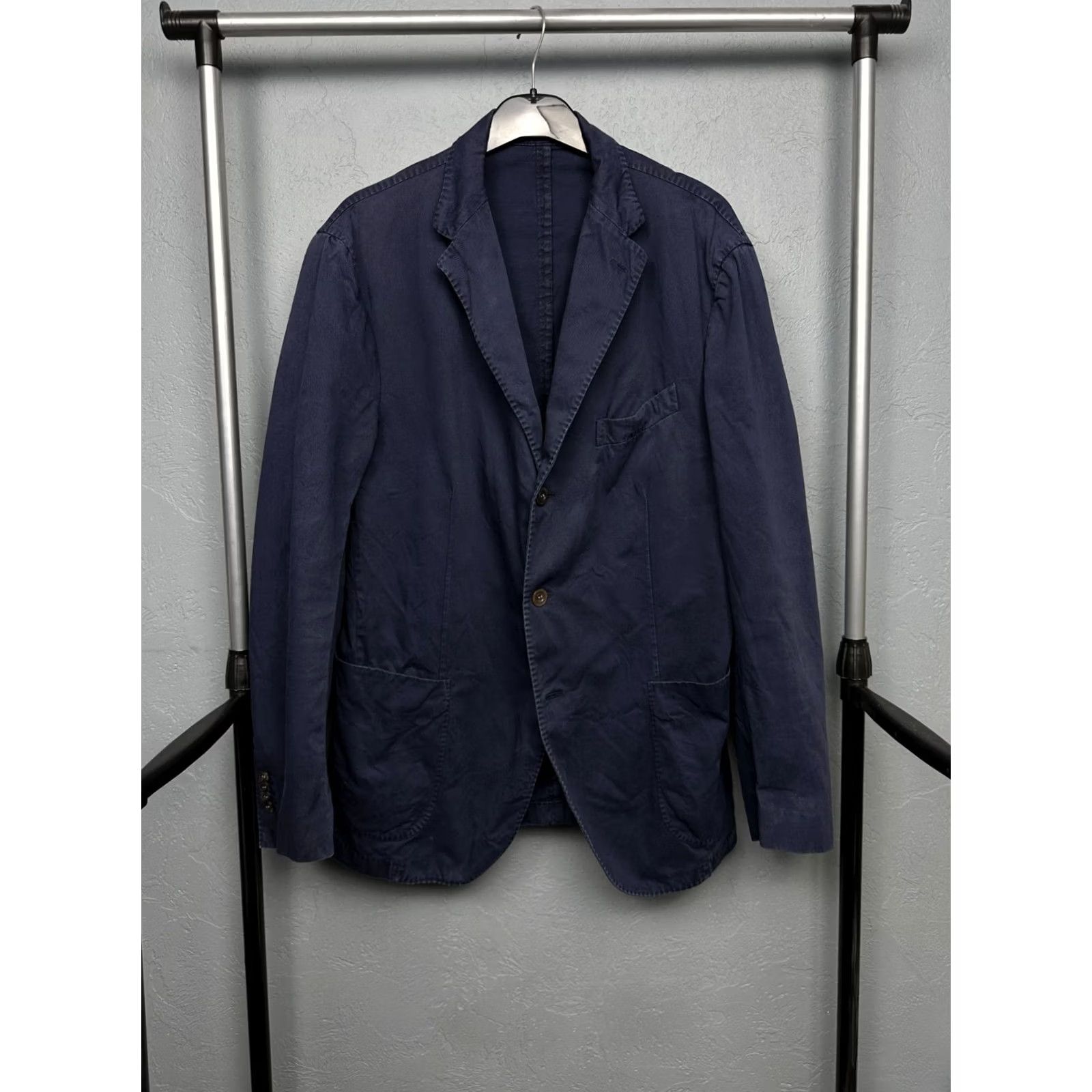 Boglioli Boglioli Blazer Coat XL Mens Cotton Blazer Three-Button Four-Button 3 Piece Blue Size XL Regular Color Blue Pattern Solid Jackets Size 46R - 2 Thumbnail