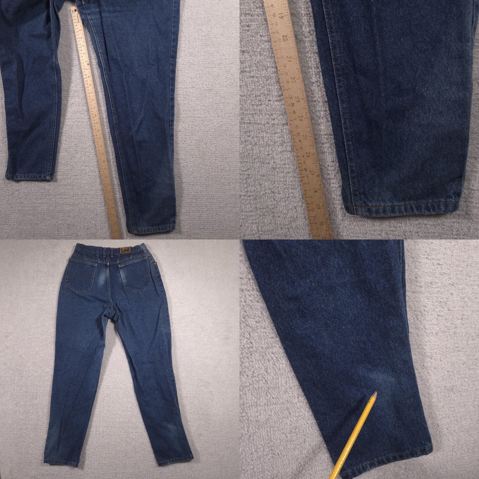 Lee VINTAGE Lee Jeans Womens 14 Blue Relaxed Tapered Medium Wash Denim Pants 90s Size 36" / US 14 / IT 50 - 9 Thumbnail