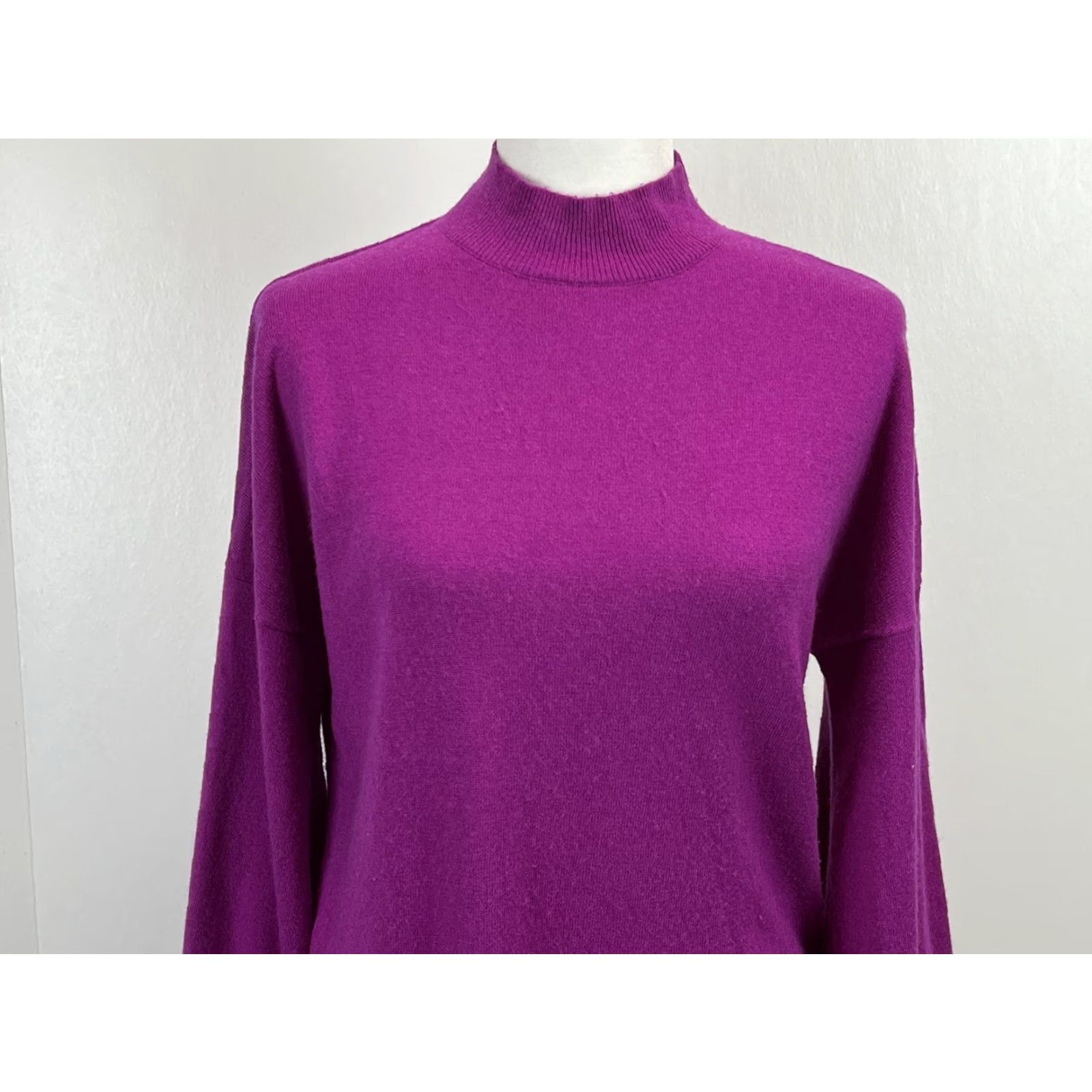 J.Crew J.CREW x Universal Standard women sz S Crisp Berry Pink Mockneck Sweater Dress Size S / US 4 / IT 40 - 5 Thumbnail