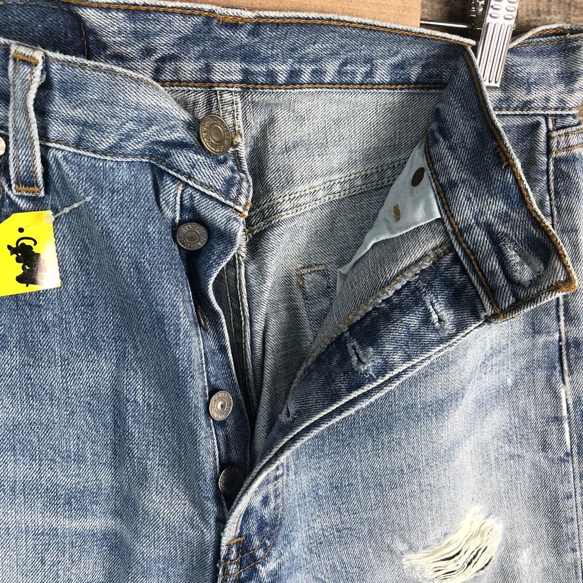 Levi's DLL Levis 501 Ripped distressed faded Blue Denim Pants #C002 Size US 30 / EU 46 - 12 Thumbnail