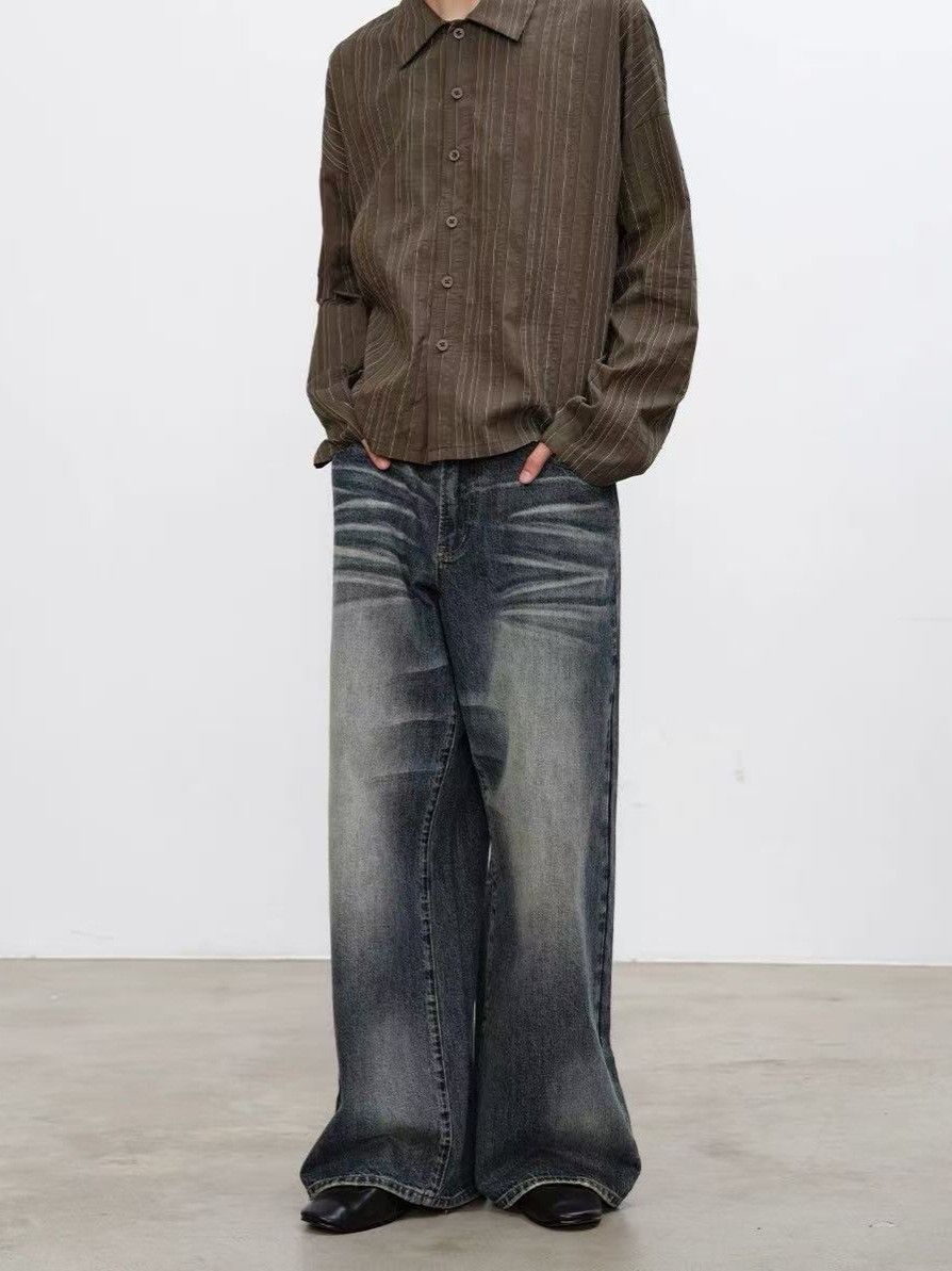 Vintage American retro whiskered loose jeans for men Size US 32 / EU 48 - 3 Thumbnail