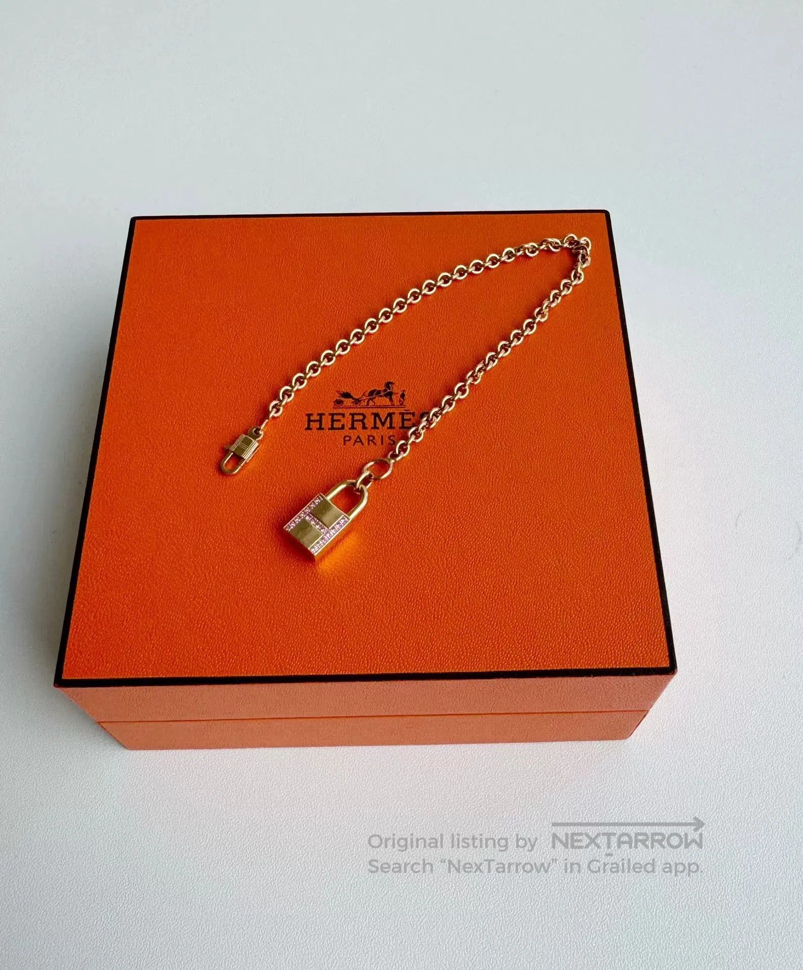 Hermes Hermes Amulette Cadenas Rose Gold Bracelet. Size ONE SIZE - 3 Thumbnail