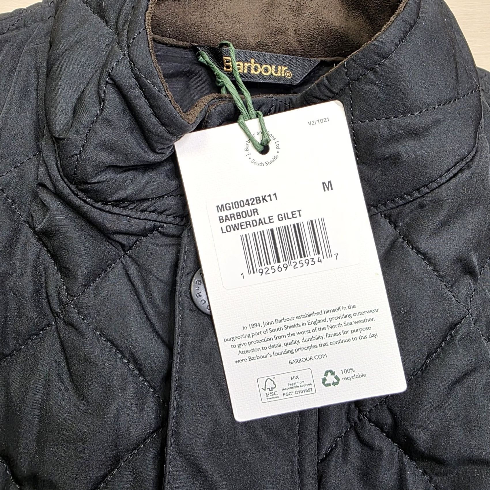 Barbour Barbour Lowerdale Gilet Black Quilted Vest Full Zip Snap 90 Ninety Size Medium Mens Vest Quilted Barbour Full Zip Snap Black M Size US M / EU 48-50 / 2 - 7 Thumbnail