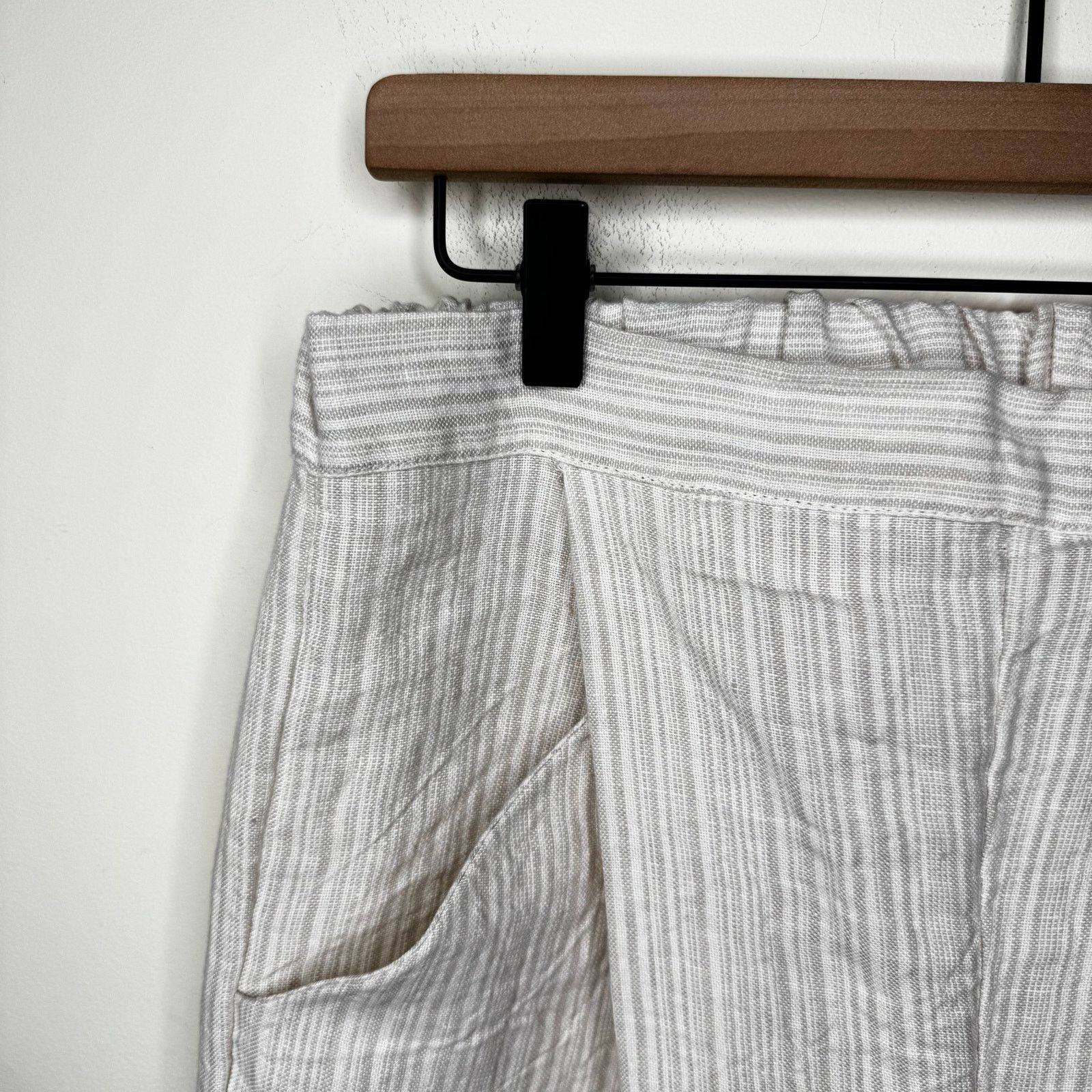 Other MOSKIDDOS 100% Linen Pull On Front Pleated Relaxed Fit Pants Size 30" / US 8 / IT 44 - 6 Thumbnail