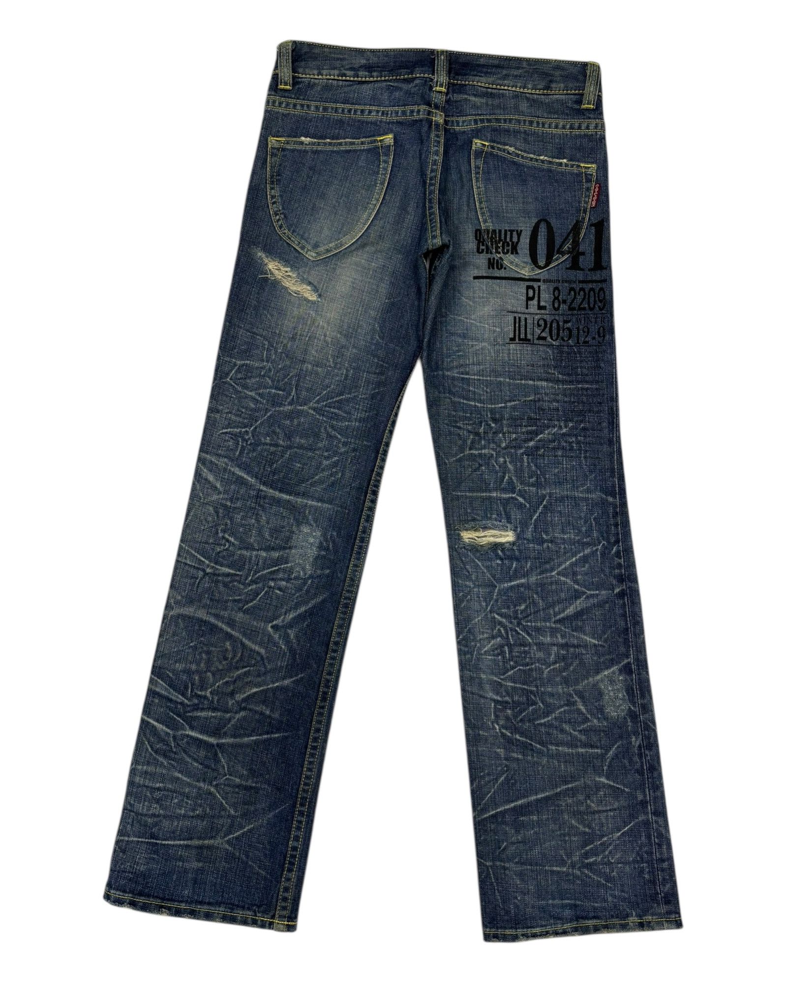 If Six Was Nine × Japanese Brand × Le Grande Bleu (L.G.B.) Vintage Co&Lu Cocolulu Statement Denim Jeans Low Rise Size US 31 - 9 Thumbnail