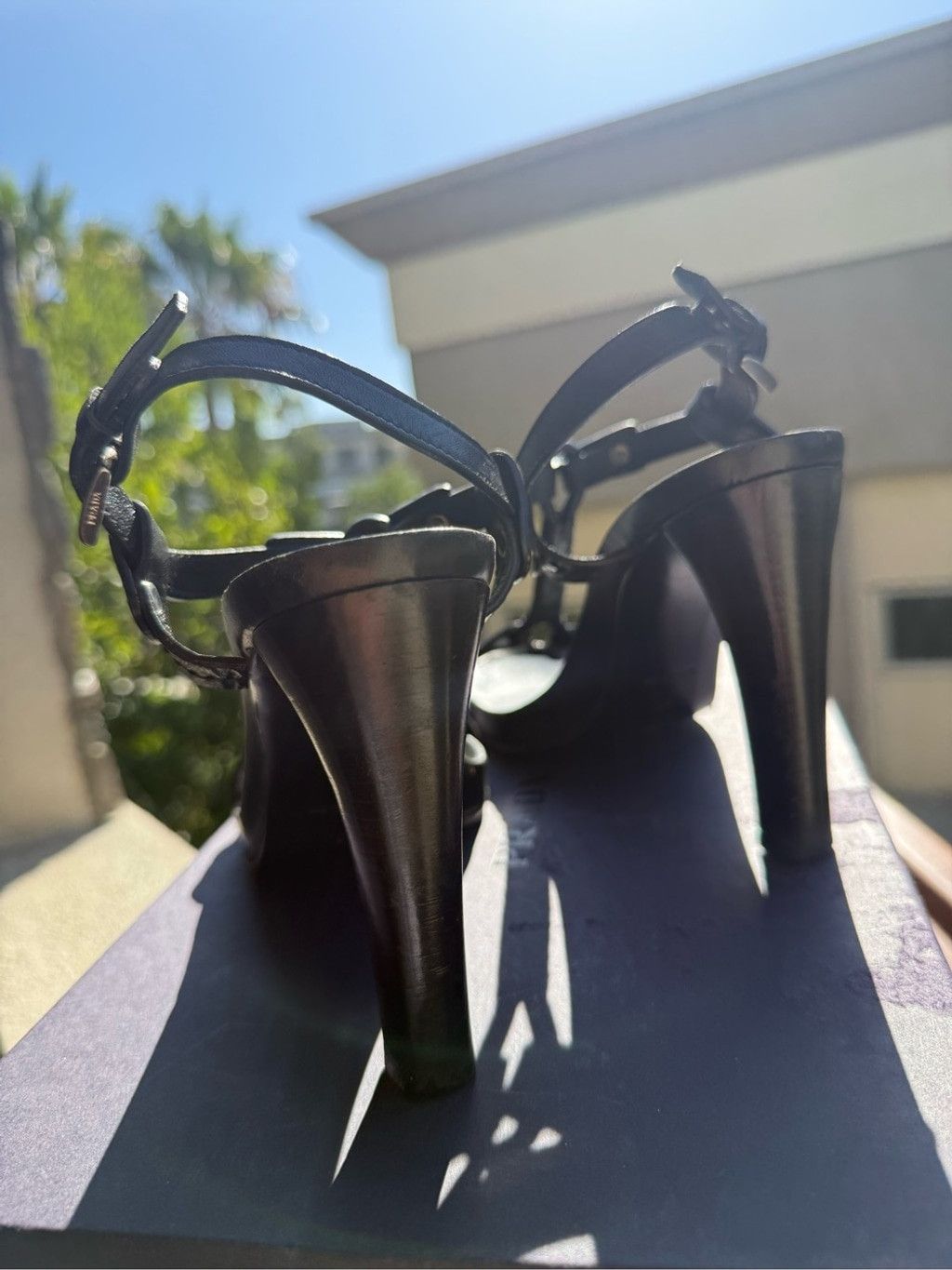 Prada Prada harness leather heels Size US 7 / IT 37 - 2 Thumbnail
