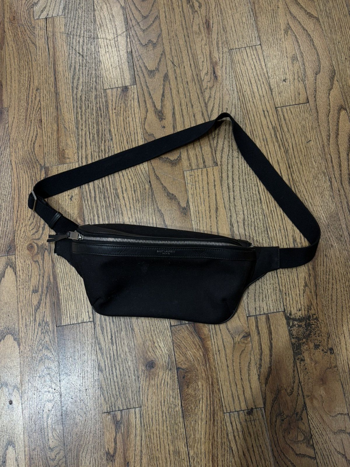 Saint Laurent Black Canvas Crossbody Bag