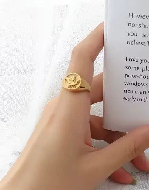 Jewelry Tsukiko x Ryoko Angel Little Boy Ring (size 6-11) Size ONE SIZE - 3 Thumbnail