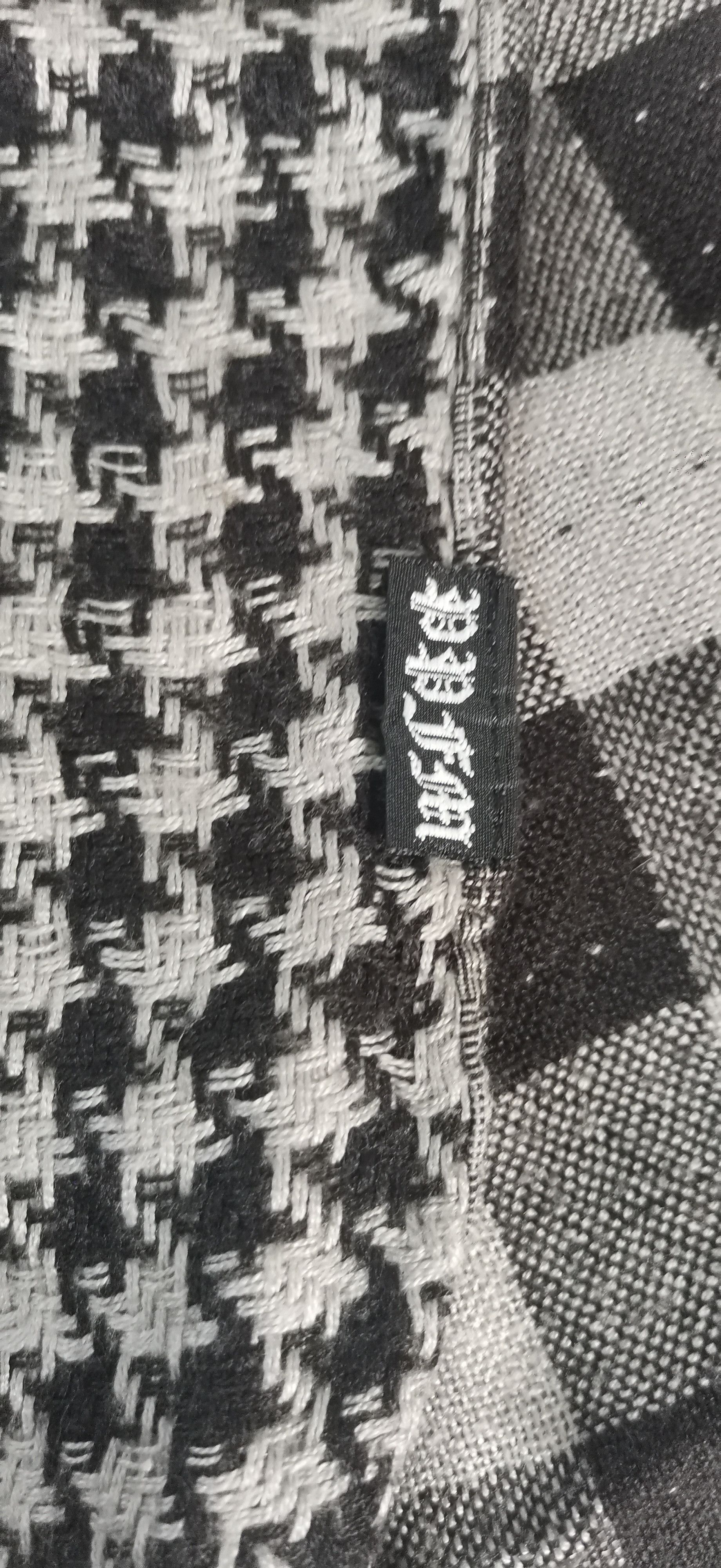 Vintage Vintage PPFM Oversized Checkered Scarf – Black Size ONE SIZE - 4 Thumbnail