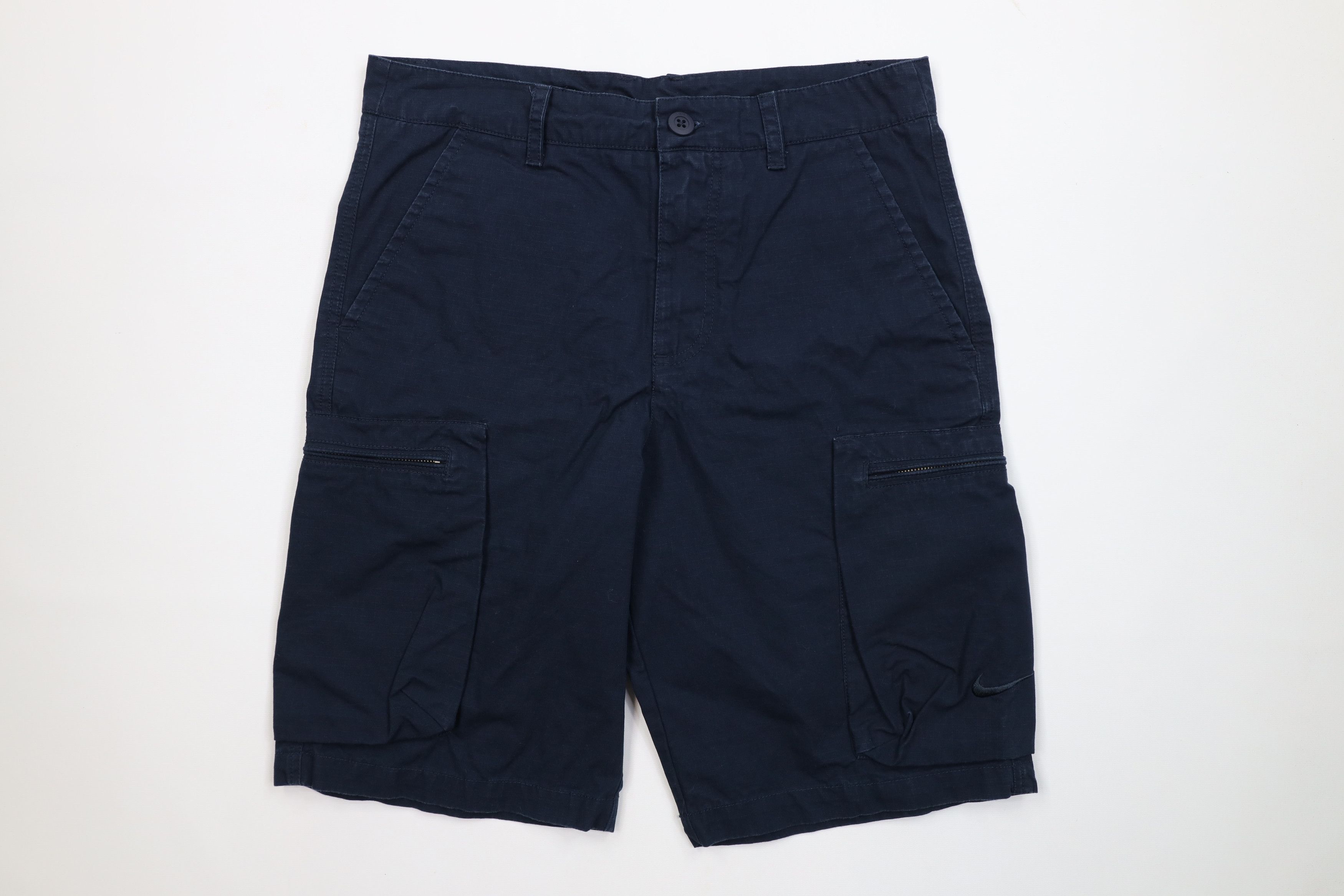 Nike Vintage Nike Scott Mini Swoosh Ripstop Cargo Shorts Blue Size US 30 / EU 46 - 1 Thumbnail