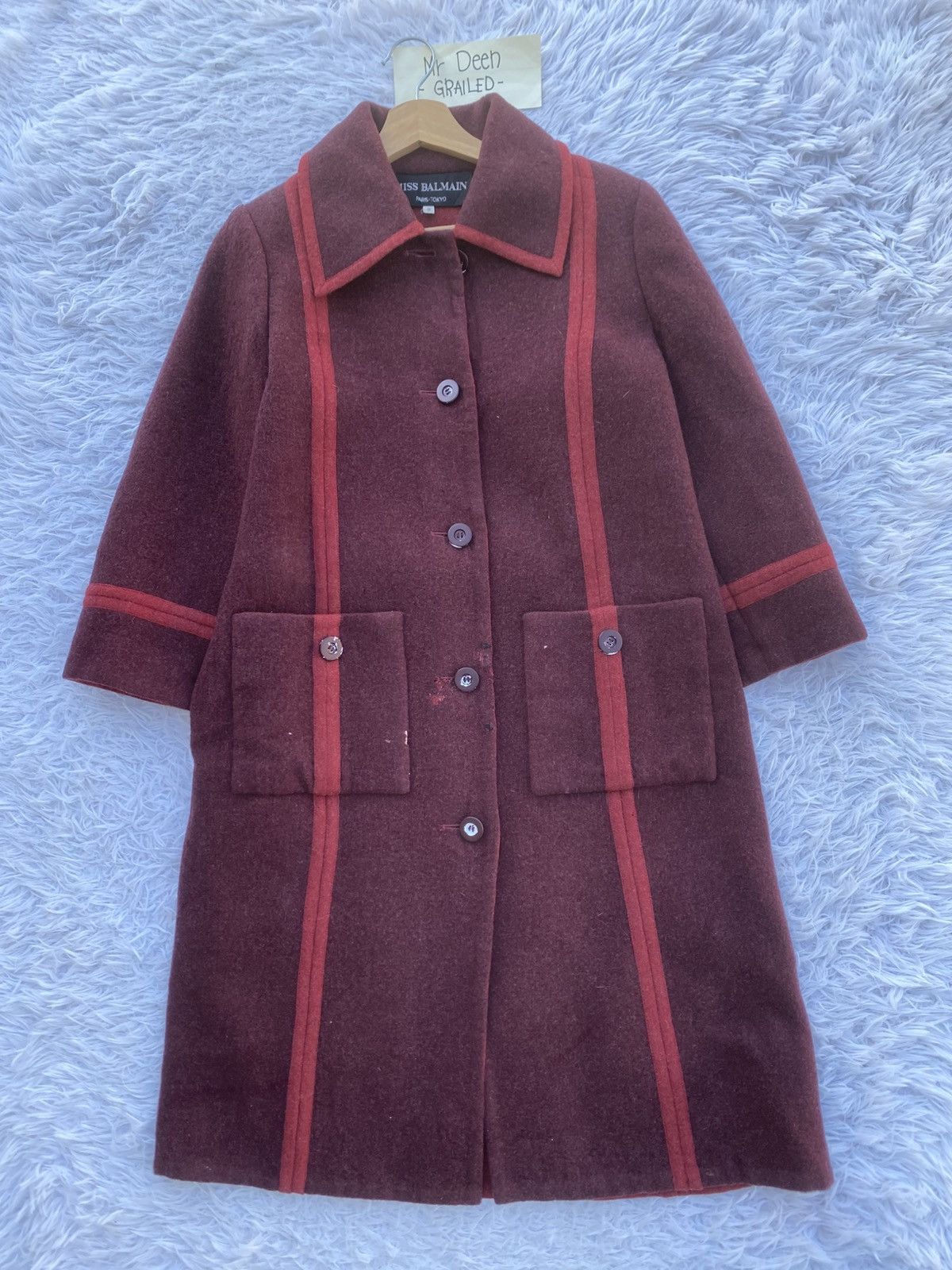 Balmain Rare Vintage 90s Swiss Balmain Wool Jacket Size M / US 6-8 / IT 42-44 - 4 Thumbnail