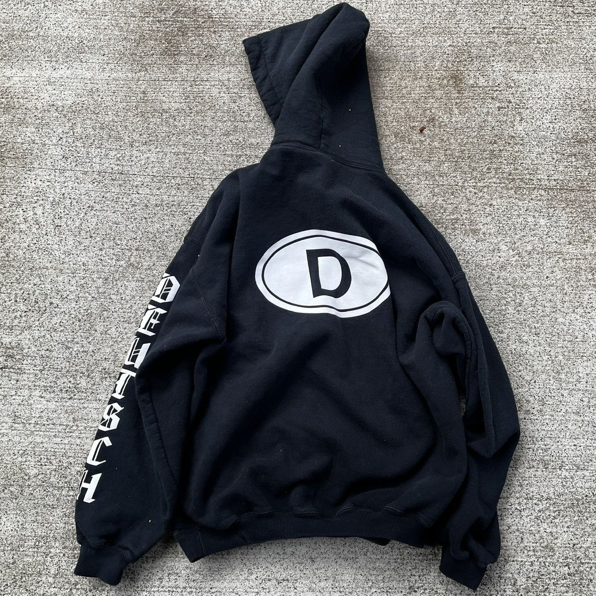 Vintage Vintage Christian Deutsch Black Hoodie Size L 90's Y2K Size US L / EU 52-54 / 3 - 5 Thumbnail