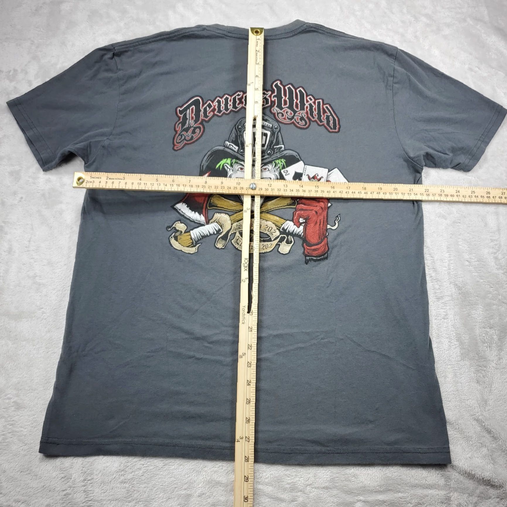 Vintage Deuces Wild MFD Station 202 Engine 202 Shirt XL Men Gray Short Sleeve Crew Neck T-Shirt Logo All Seasons Breathable Vintage No (adjust as per best) Size US XL / EU 56 / 4 - 4 Thumbnail