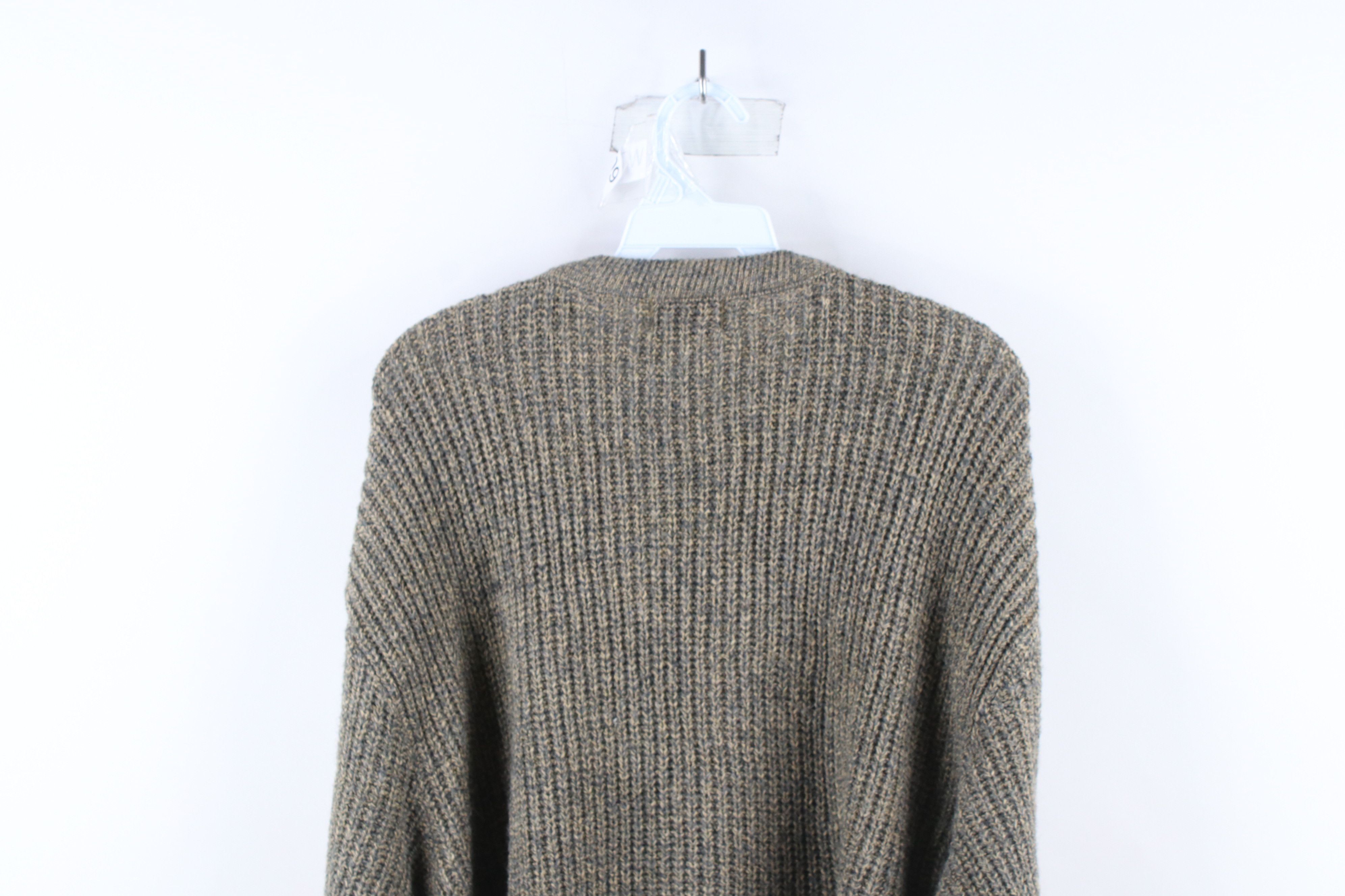 Vintage Vintage 90s Streetwear Blank Chunky Ribbed Knit Sweater USA Size US M / EU 48-50 / 2 - 9 Thumbnail