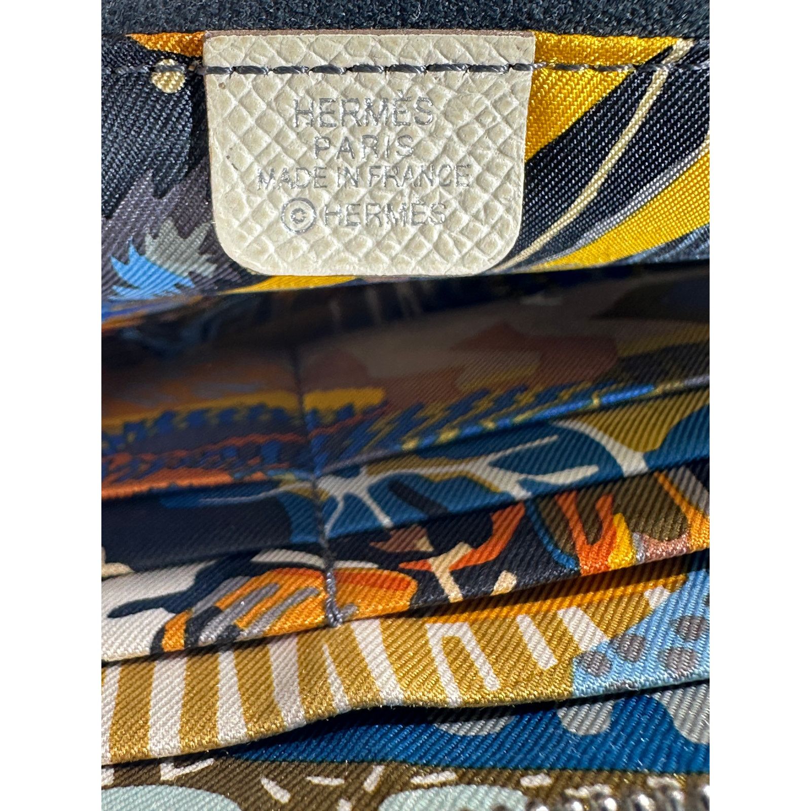 Hermes HERMES Silk'In Classique Long Wallet Off White Zip Around Size ONE SIZE - 14 Thumbnail