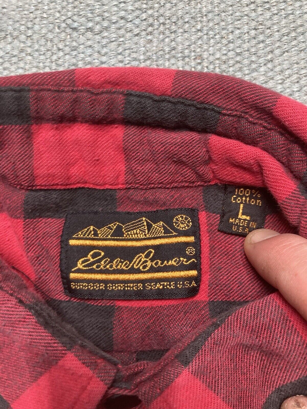 Eddie Bauer × Vintage Eddie Bauer flannel shirt brushed cotton snap buffalo XL Size US XL / EU 56 / 4 - 3 Thumbnail
