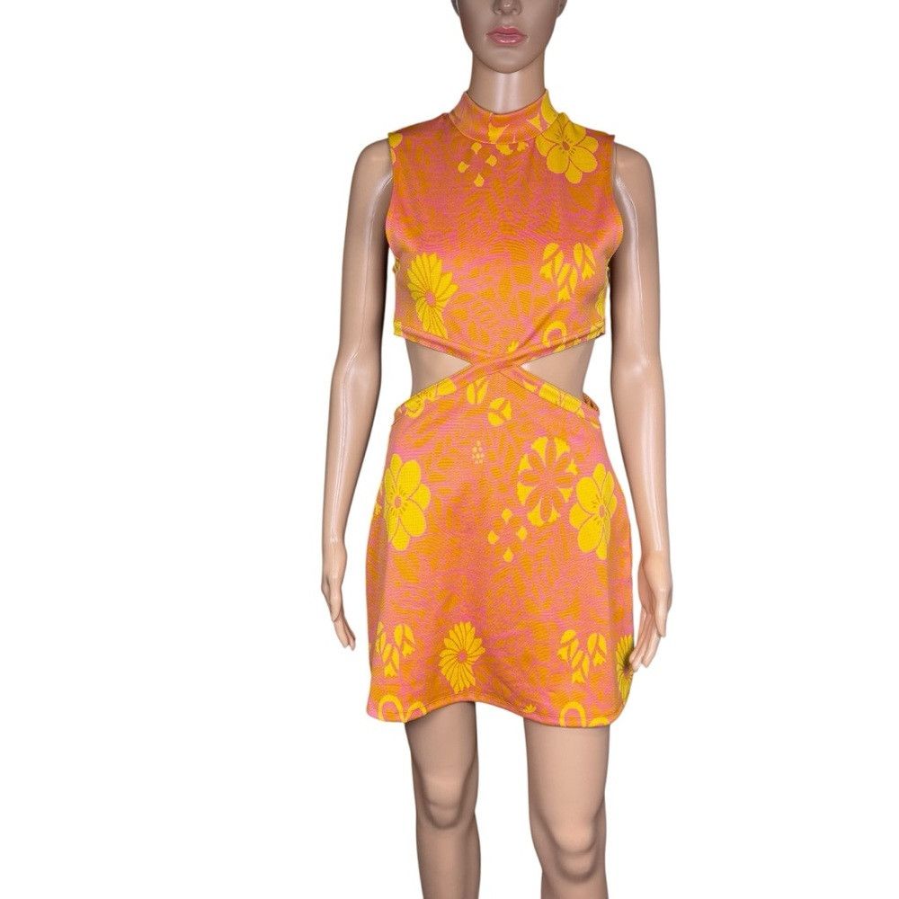 Zara New Zara Cut-Out Jacquard Mini Dress Size M Size M / US 6-8 / IT 42-44 - 2 Thumbnail